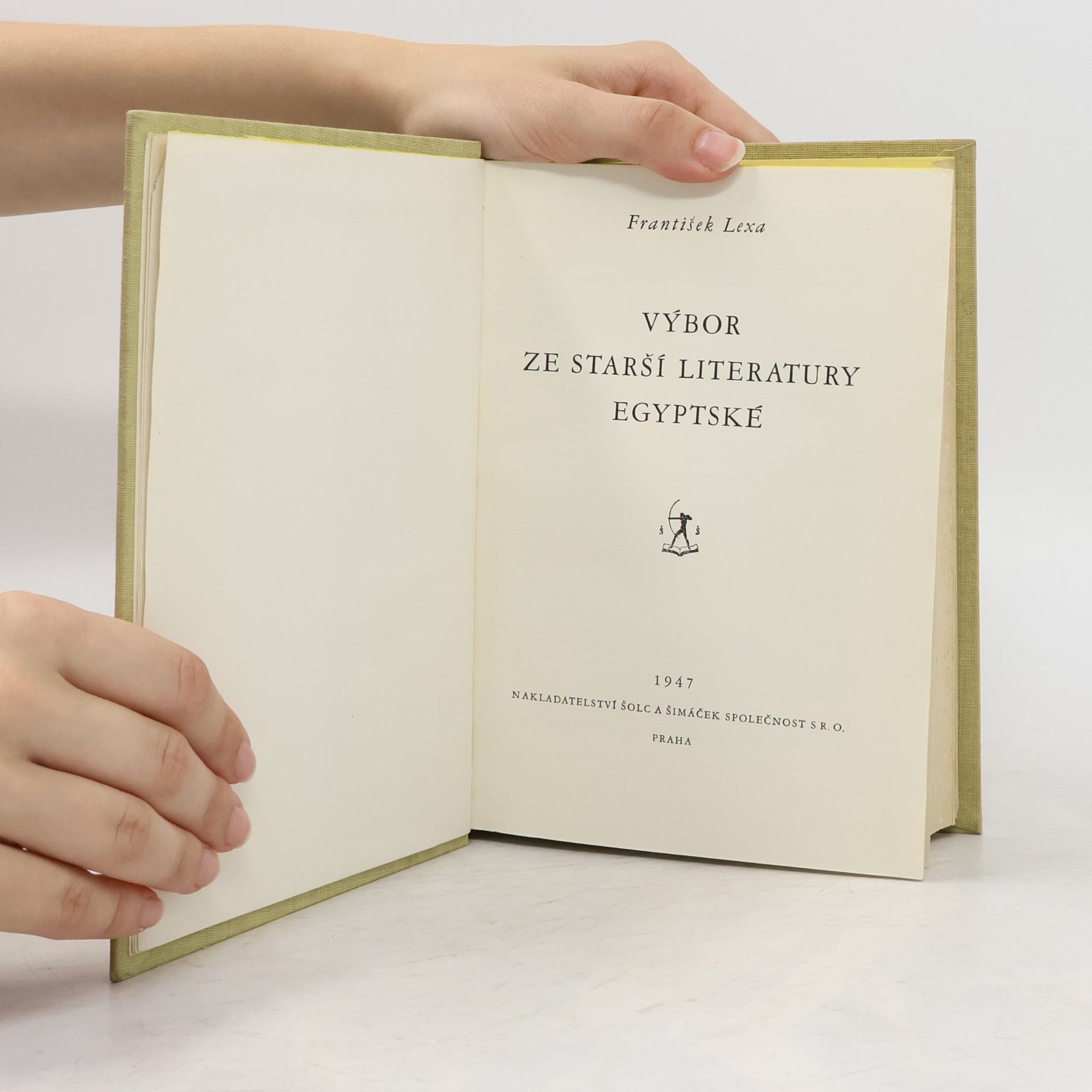 František Lexa Výbor ze starší literatury egyptské