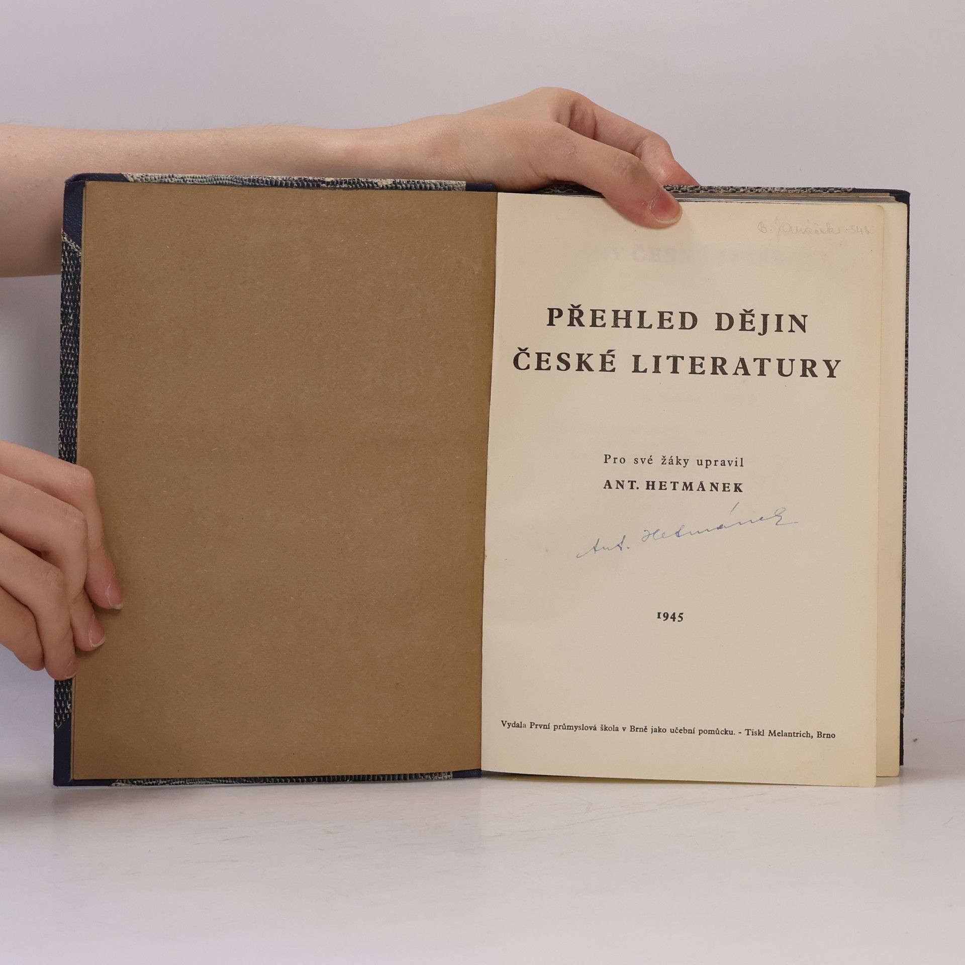 Antonín Hetmánek Přehled dějin české literatury
