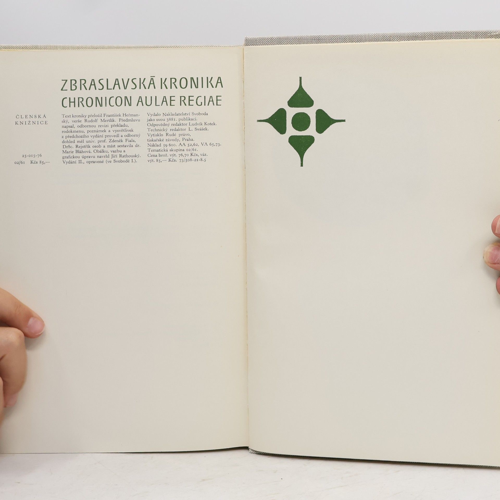 Collectif d'auteurs Zbraslavská kronika. Chronicon aulae regiae