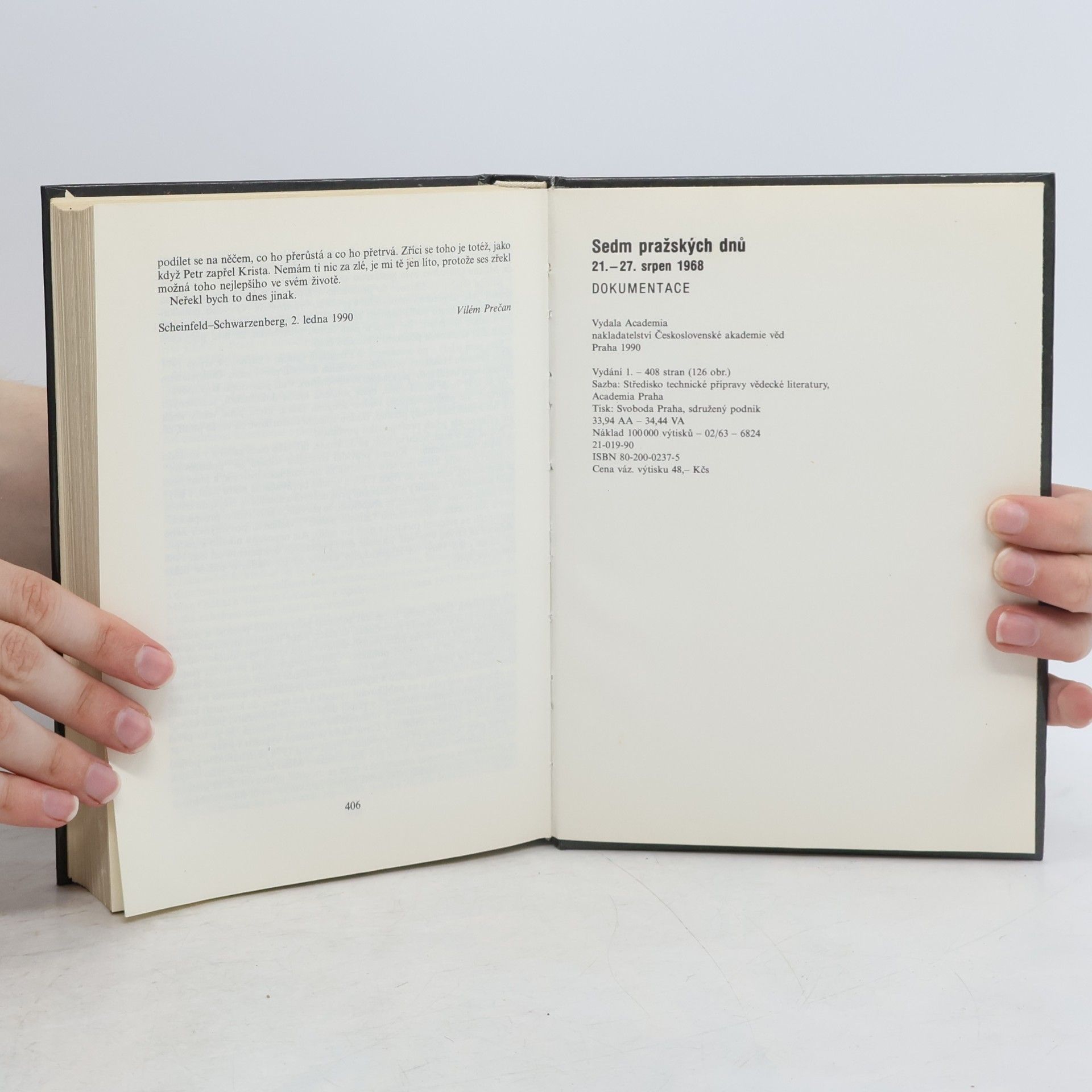 Vilém Prečan Sedm pražských dnů. 21.-27. srpen 1968