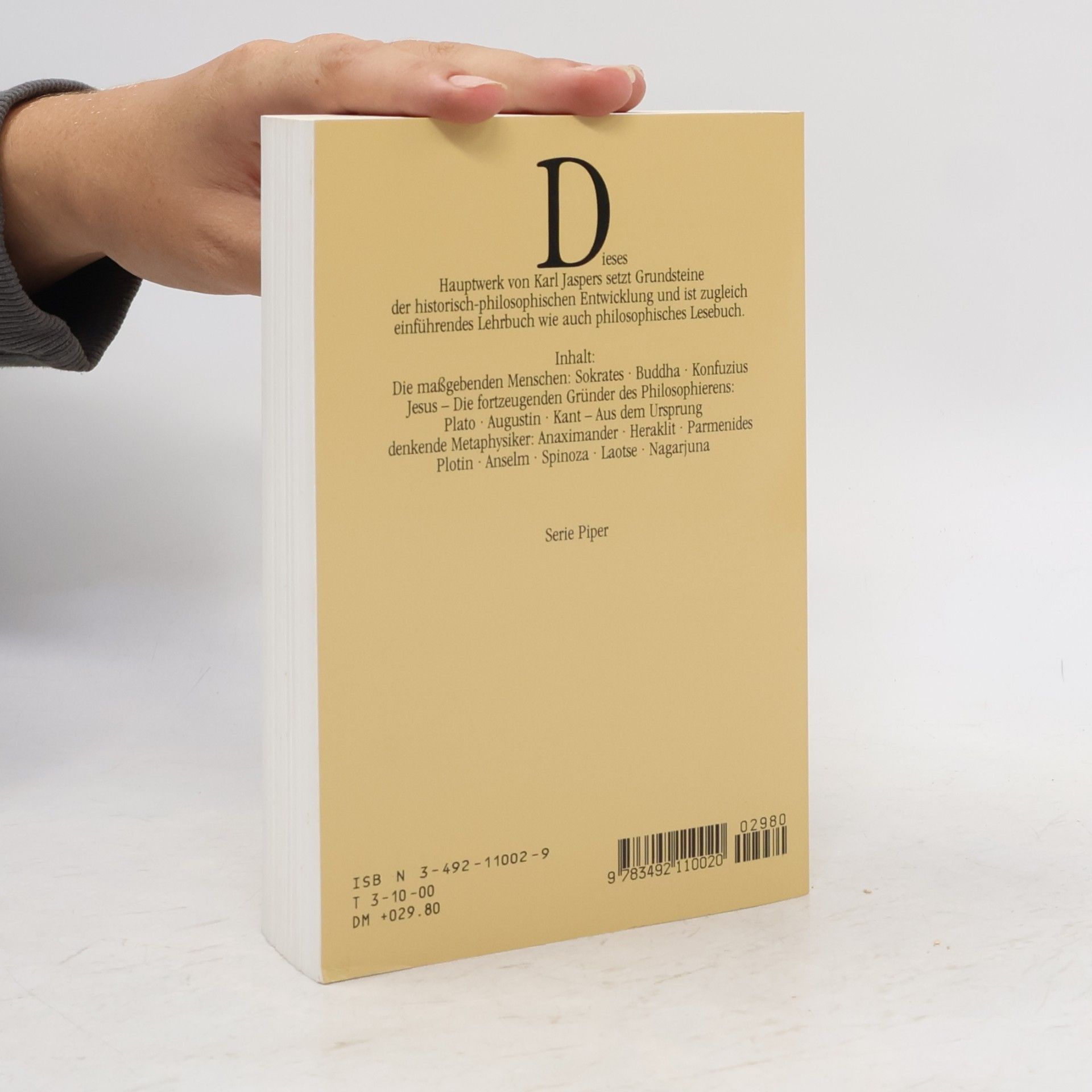 Karl Jaspers Die grossen Philosophen