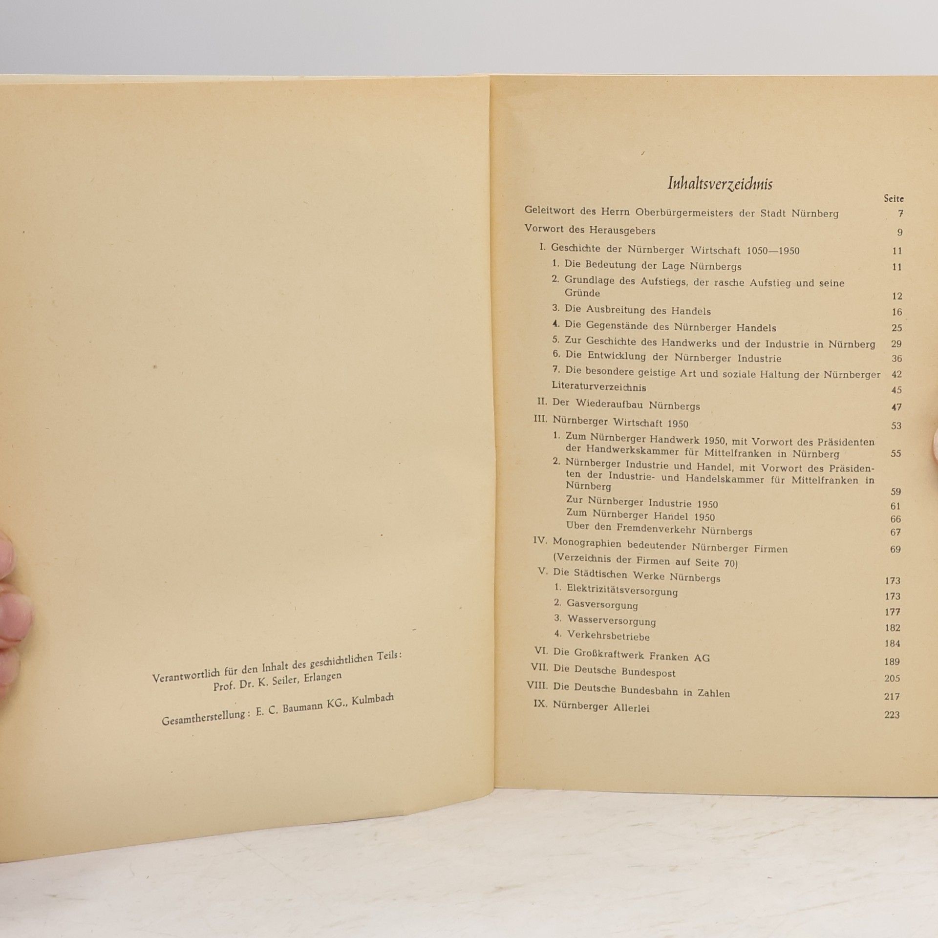 Collectif d'auteurs Das Wirtschaftsleben der Stadt Nürnberg von 1050-1950