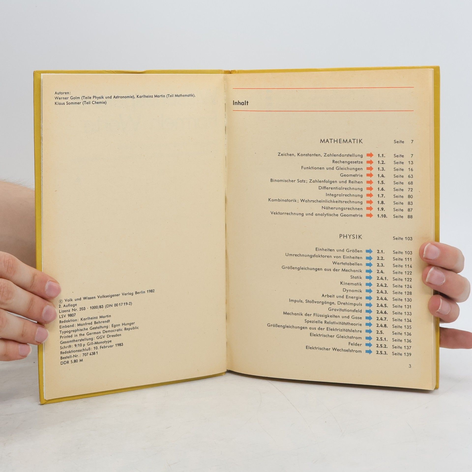 Autorenkollektiv Wissensspeicher Formeln, Werte