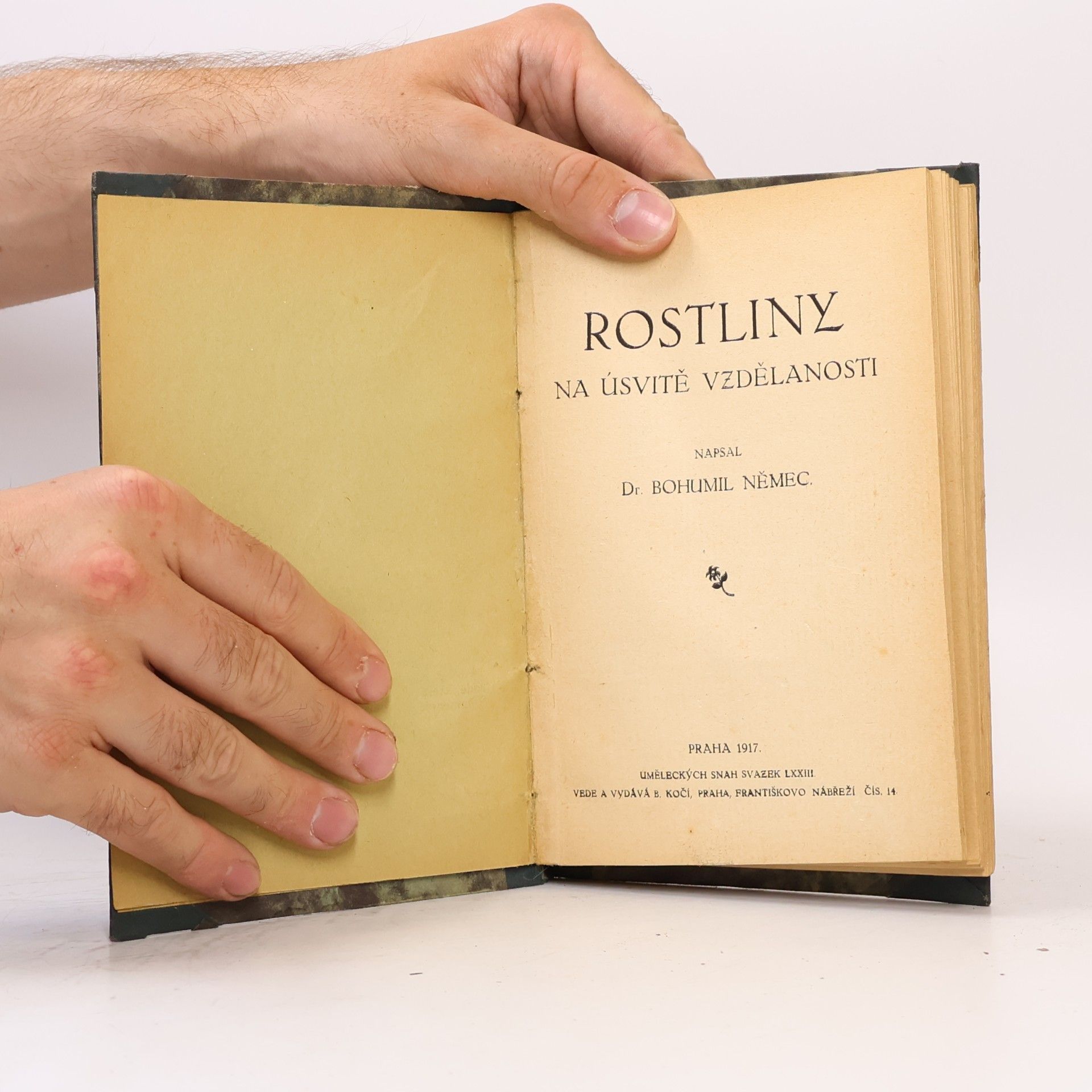 Bohumil Němec Rostliny na úsvitě vzdělanosti