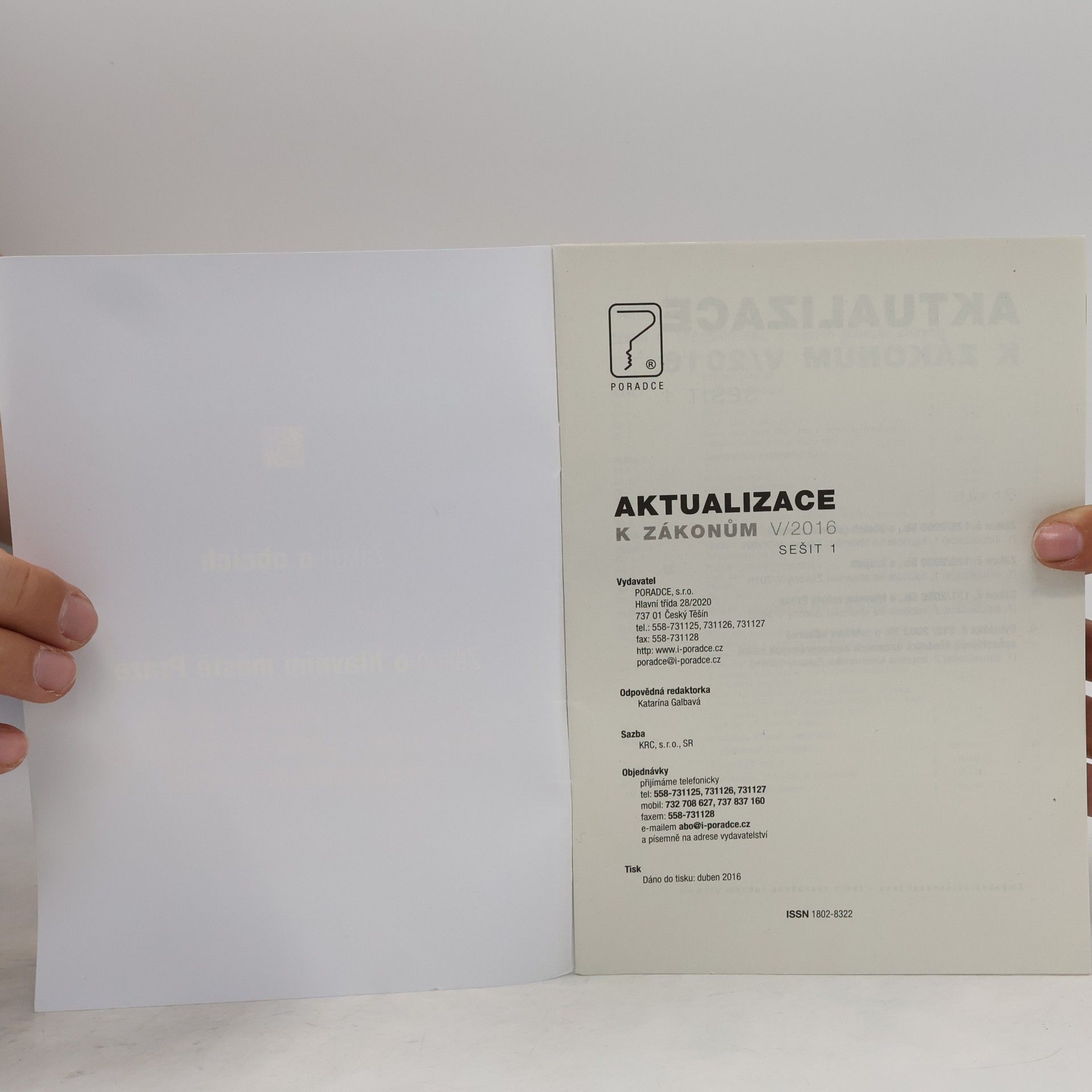 Auteurscollectief Úplné znění Aktualizace V/1. IV/2016