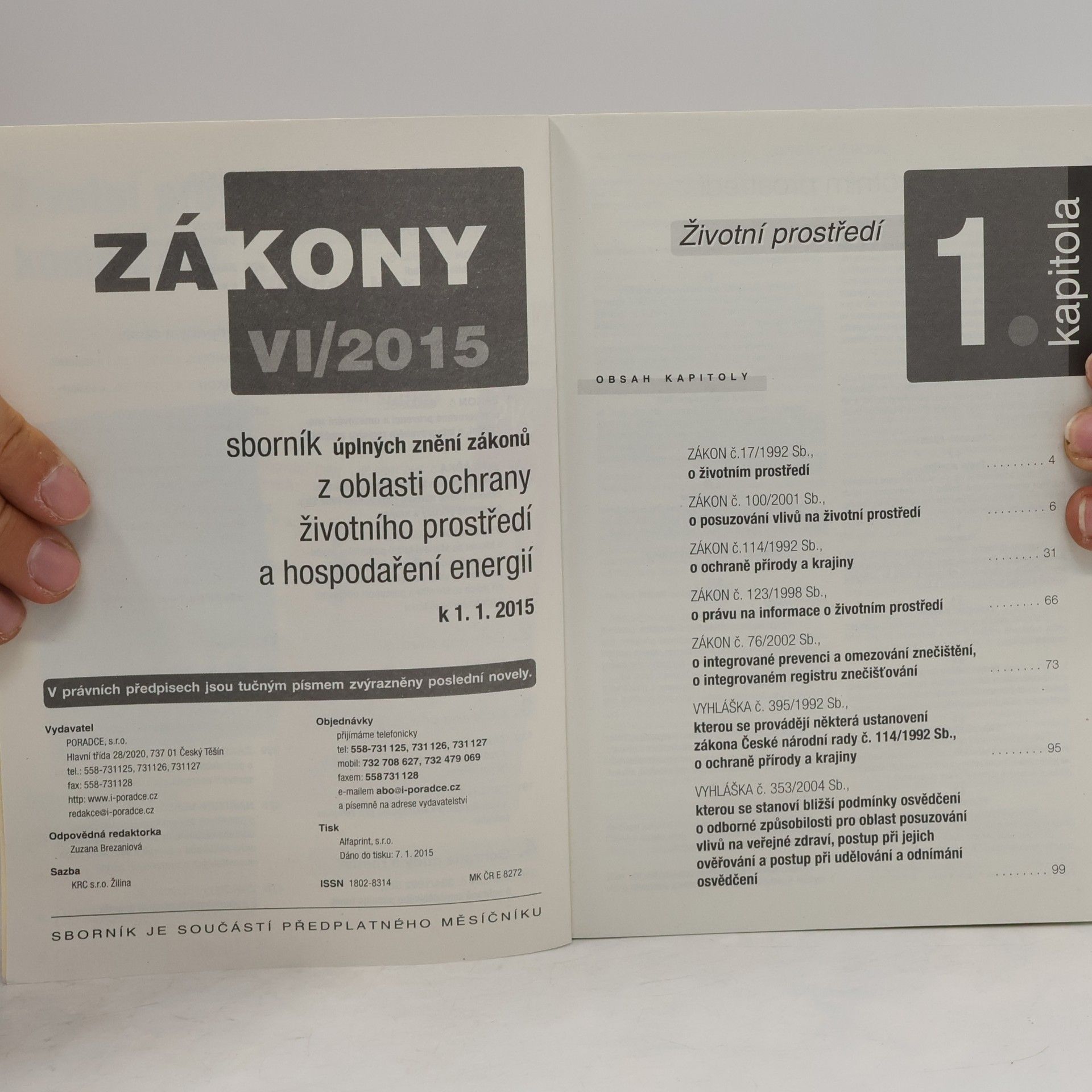 Auteurscollectief Zákony 2015 VI.