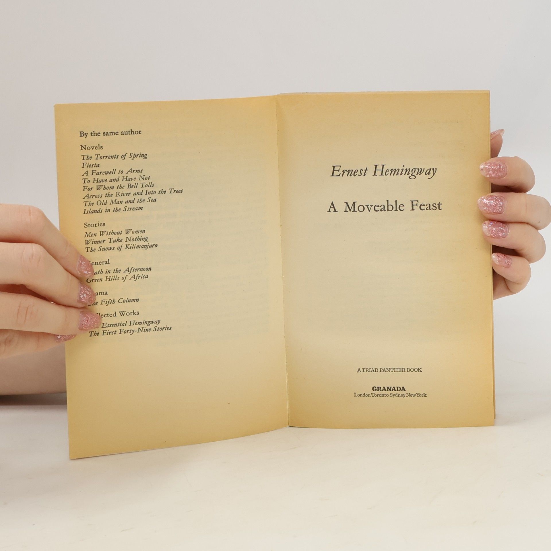 Ernest Hemingway A Moveable Feast