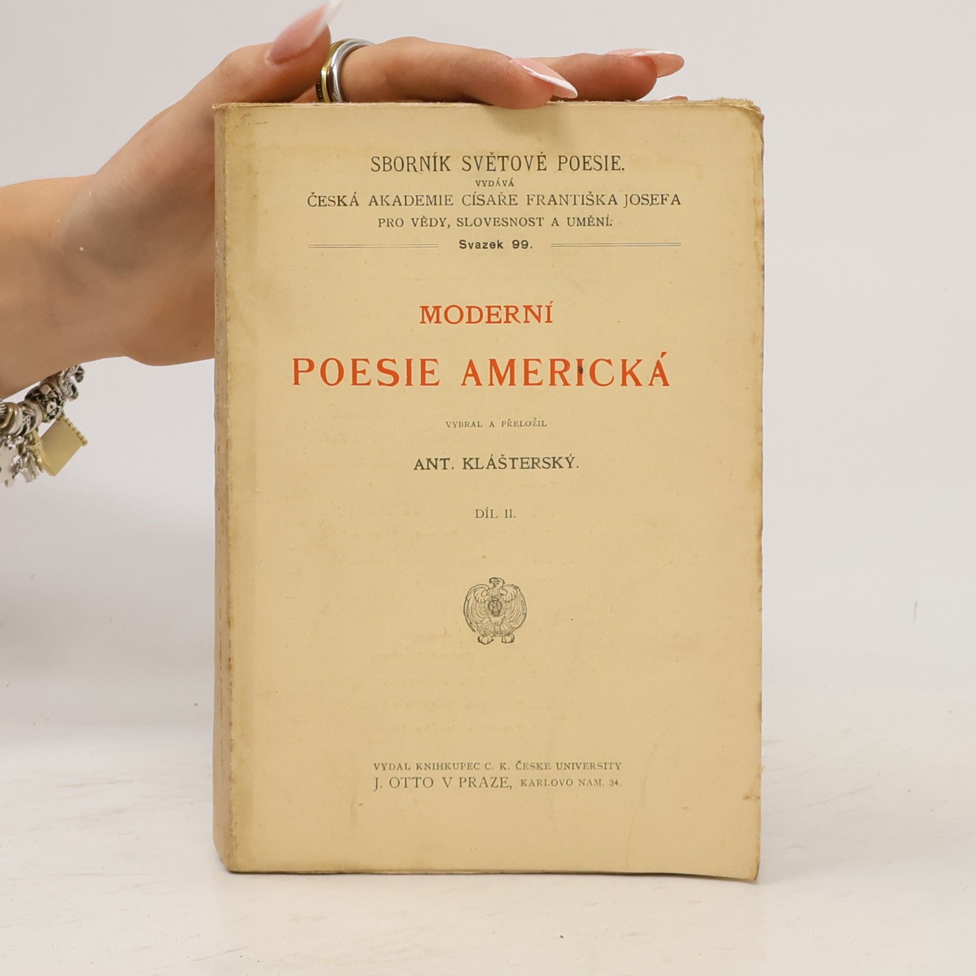 Antonín Klášterský Moderní poesie americká. Díl II.