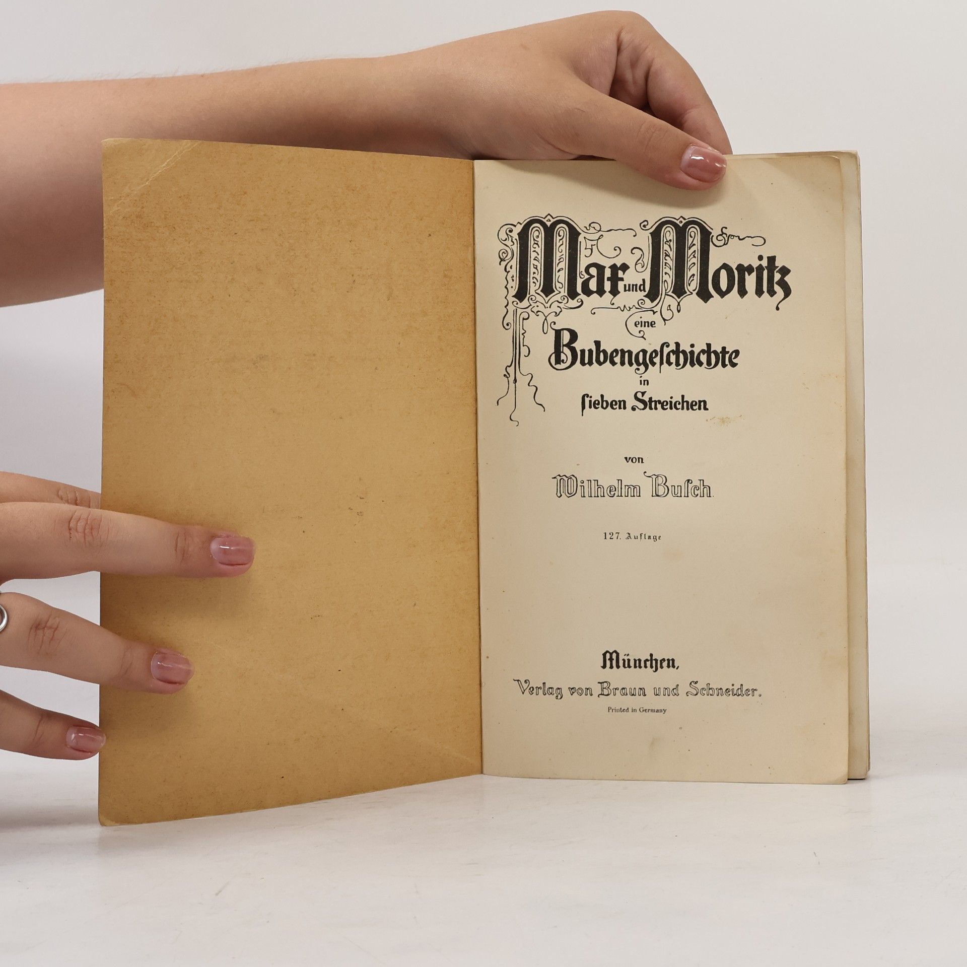 Wilhelm Busch Max und Moritz. Eine Bubengeschichte in sieben Streichen
