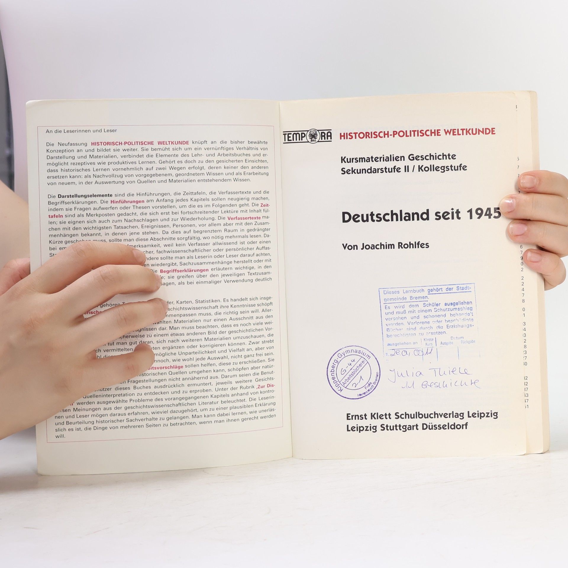 Joachim Rohlfes Deutschland Seit 1945