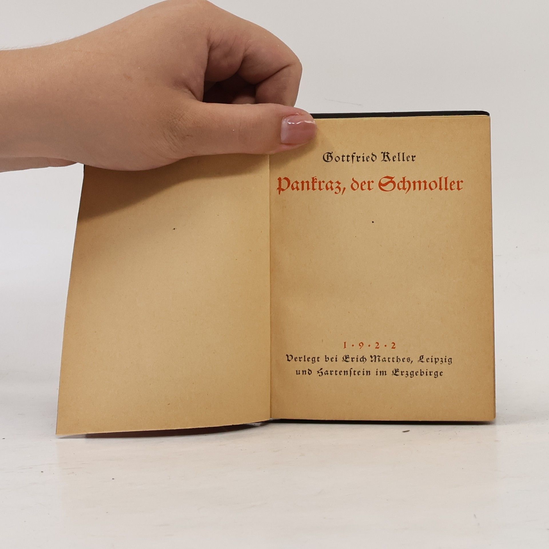 Gottfried Keller Pankraz der Schmoller