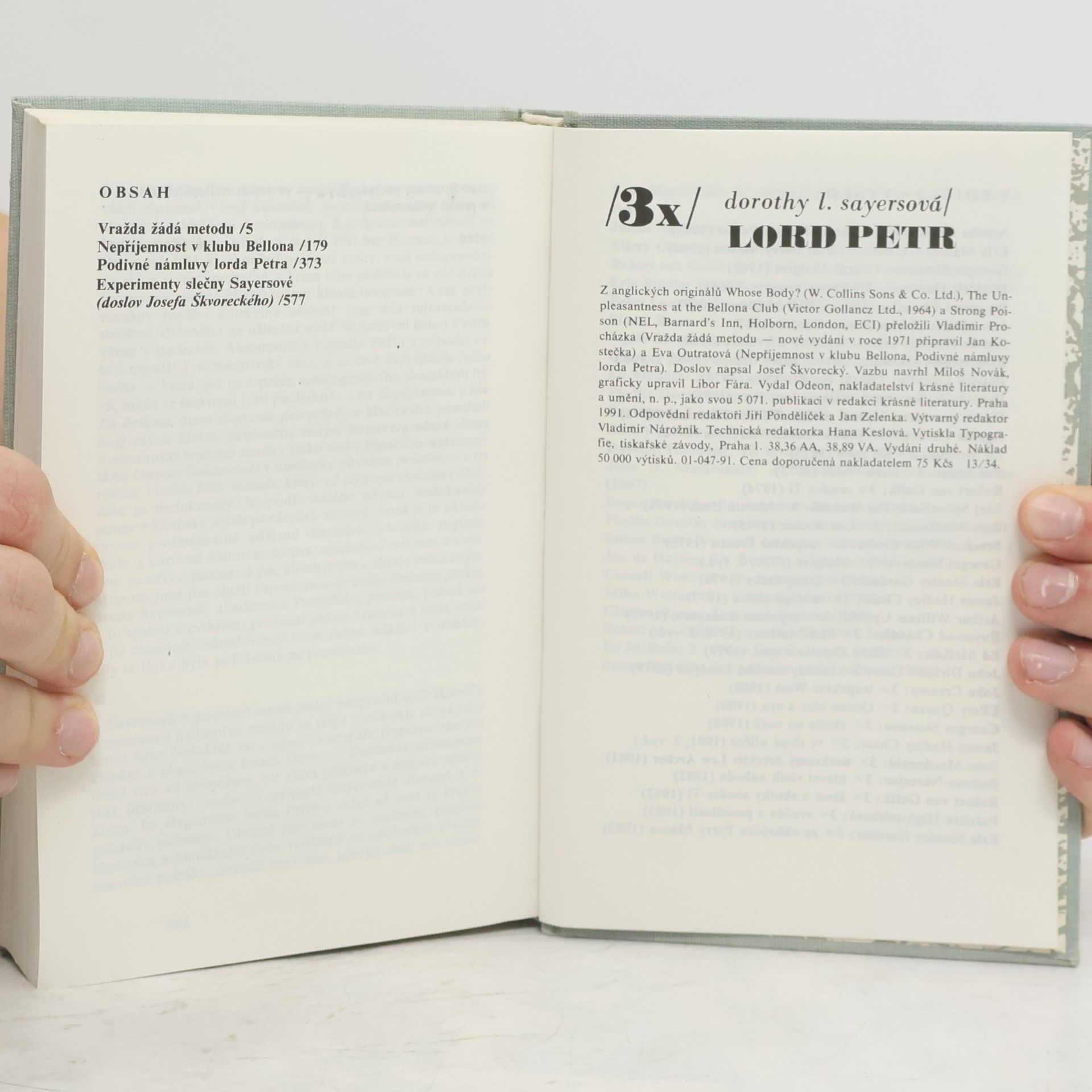 Dorothy Leigh Sayers Třikrát lord Petr