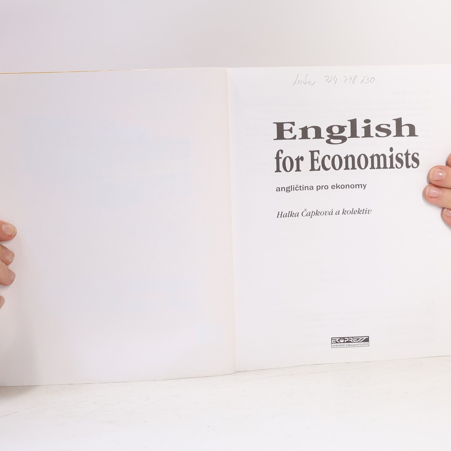 Halka Čapková English for Economists. Angličtina pro ekonomy