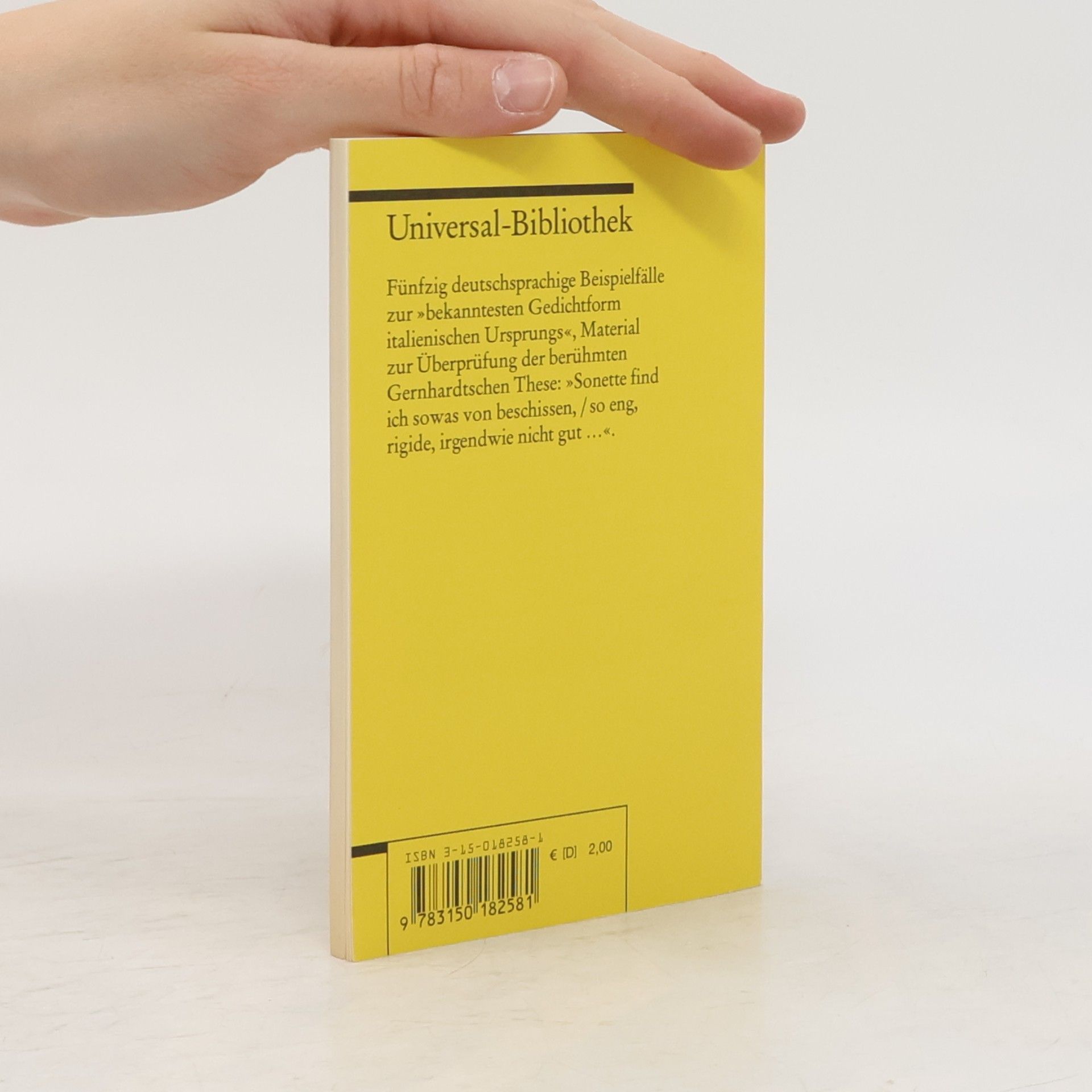 Hartmut Kircher Reclams Universal-Bibliothek: Fünfzig Sonette