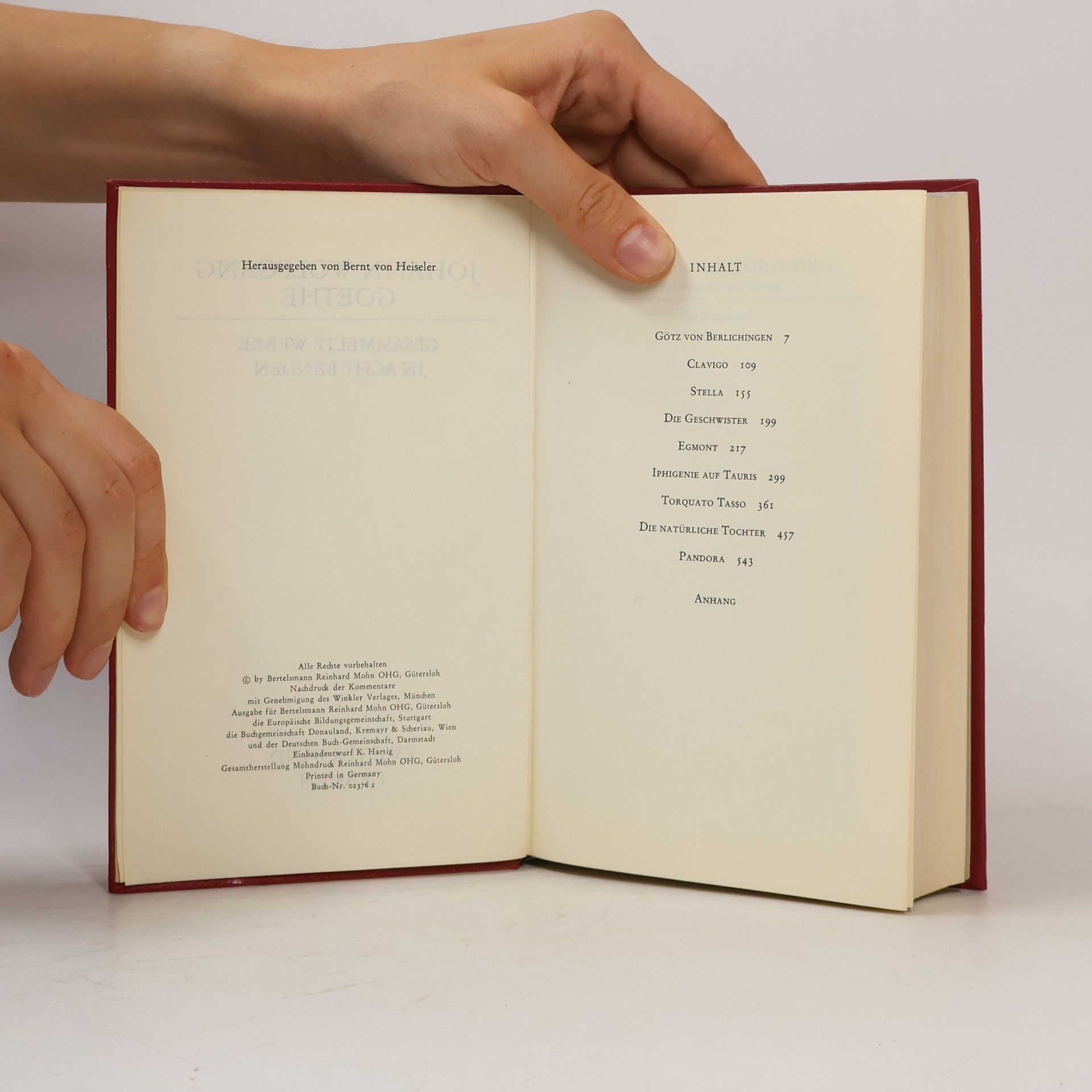 Johann Wolfgang von Goethe Goethe Werke 2