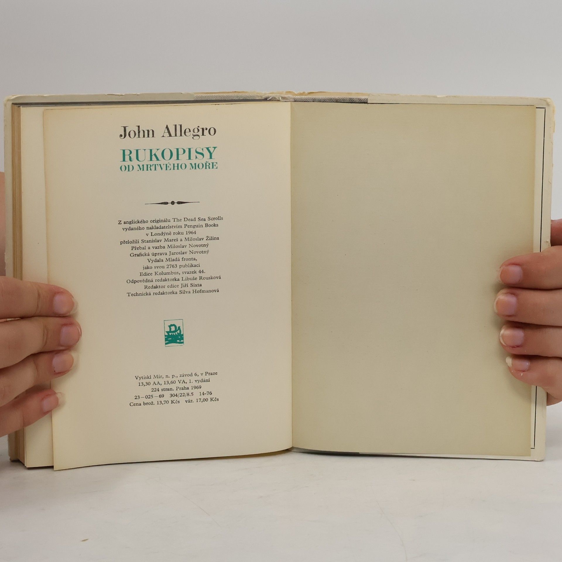 John Marco Allegro Rukopisy od Mrtvého moře