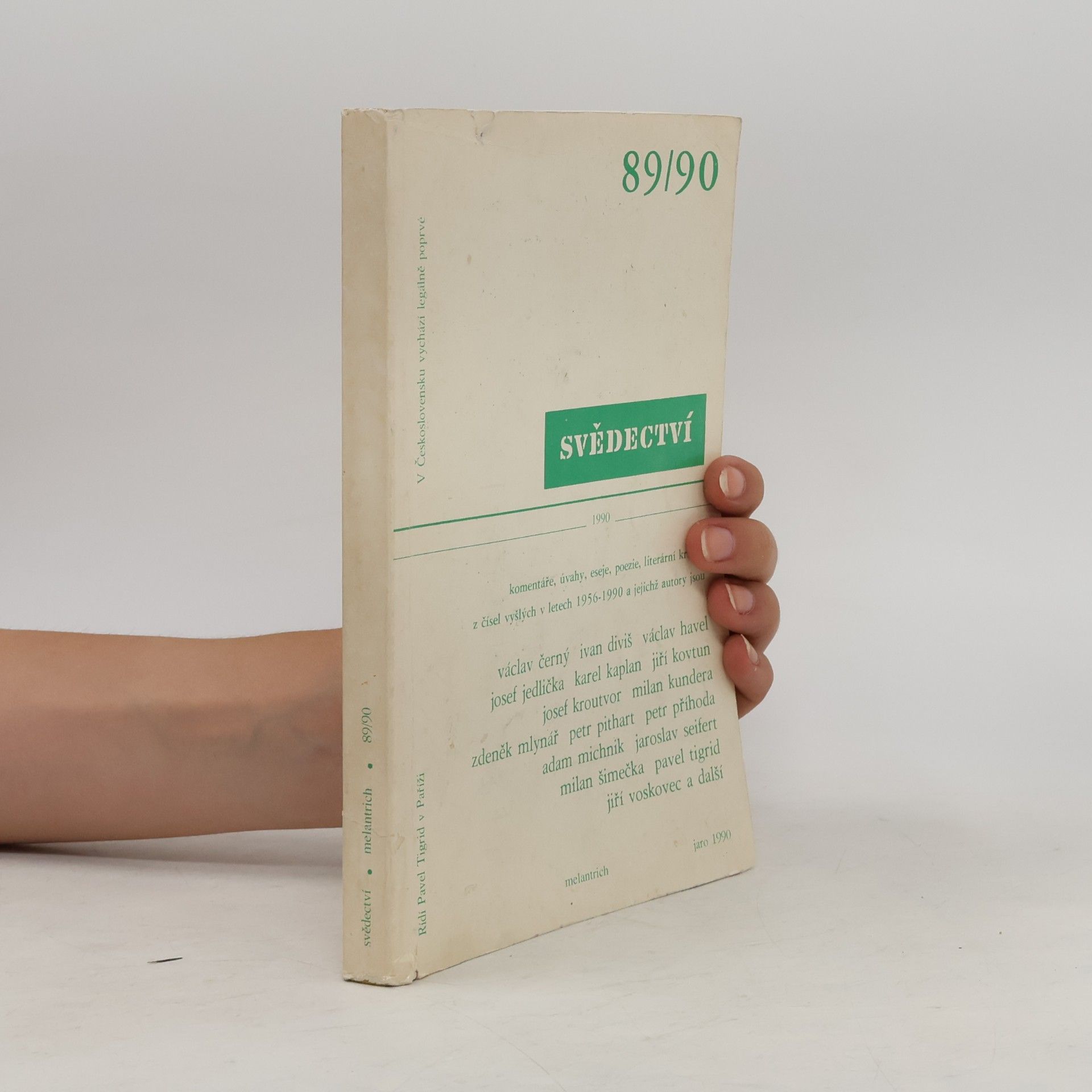 Svědectví. Čtvrtletník pro politiku a kulturu. Jaro 1990.