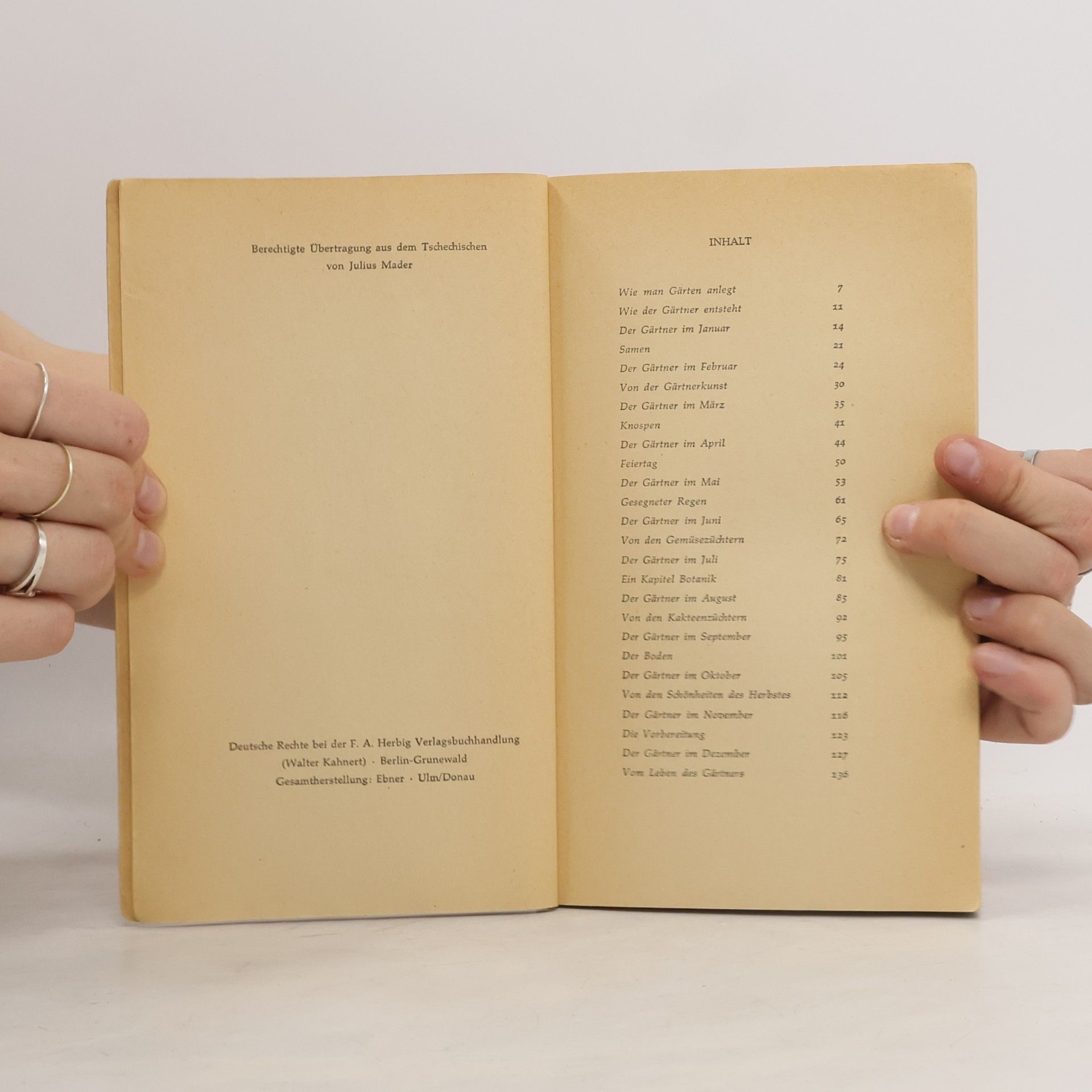 Karel Čapek Das Jahr des Gärtners