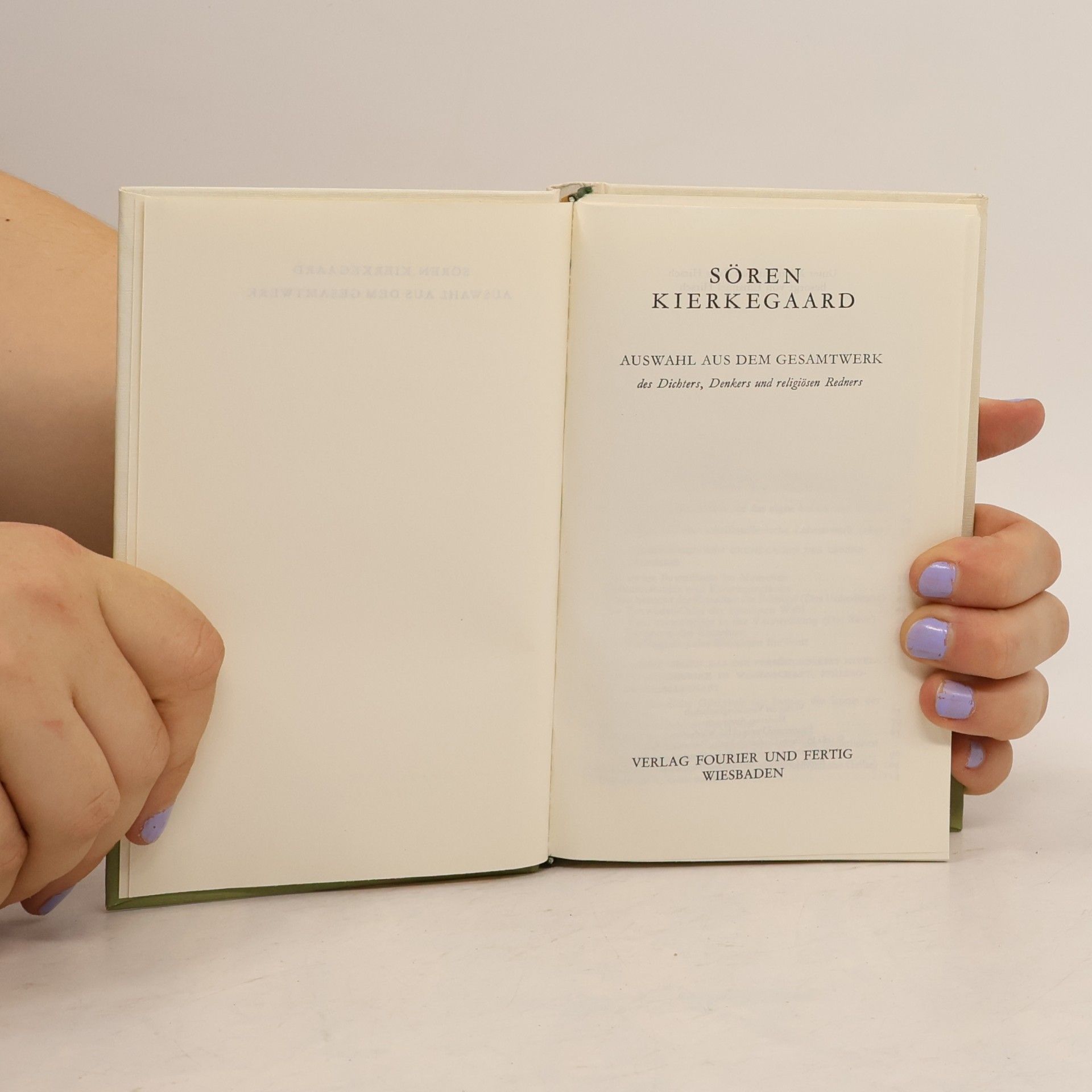 Søren Kierkegaard Auswahl aus dem Gesamtwerk