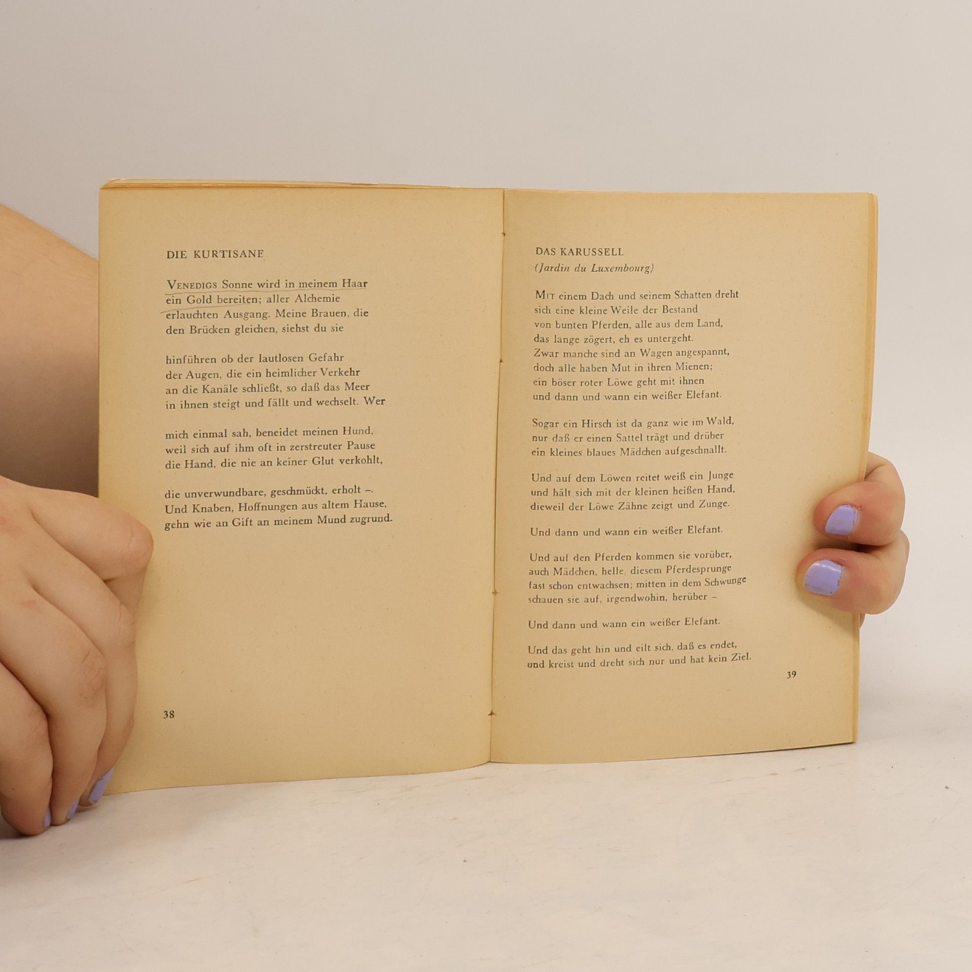 Rainer Maria Rilke Der ausgewählten Gedichte erster Teil