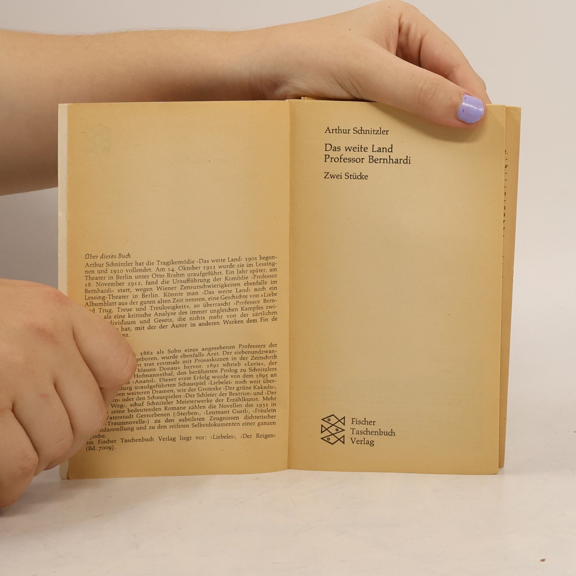 Arthur Schnitzler Das weite Land. Professor Bernhardi.