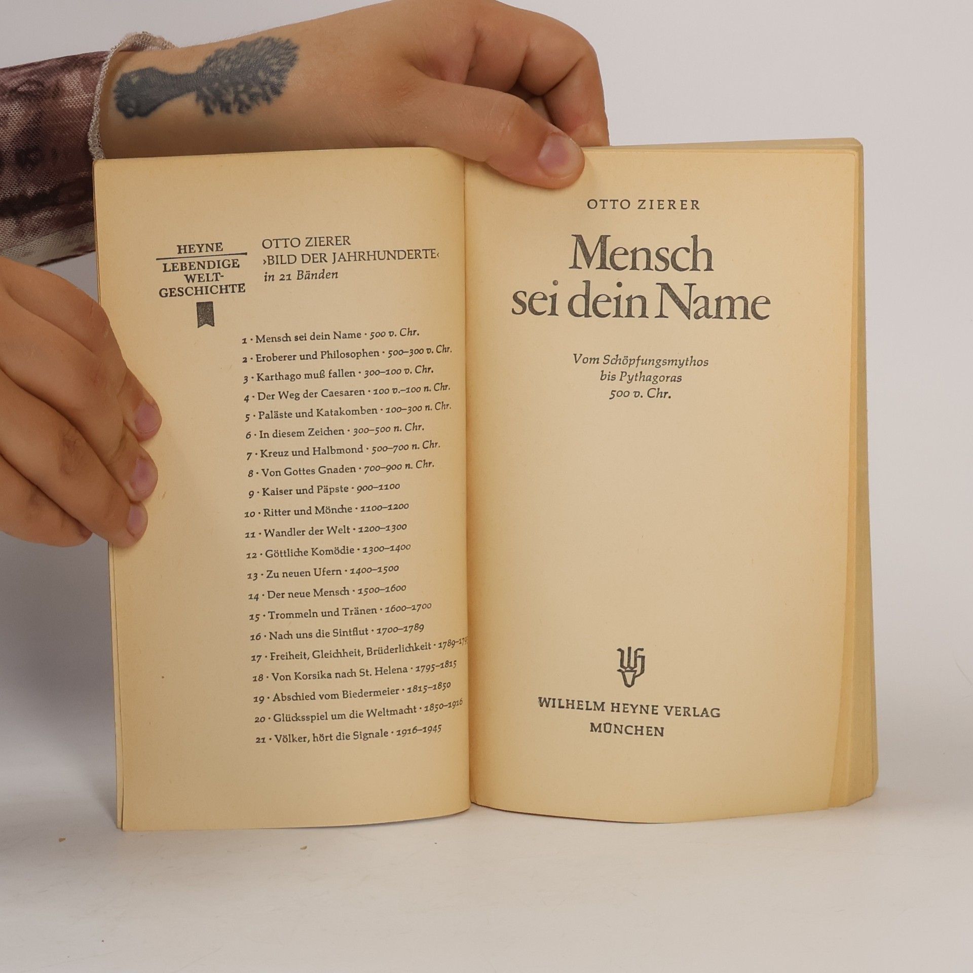 Otto Zierer Bild der Jahrhunderte 1. Mensch sei dein Name