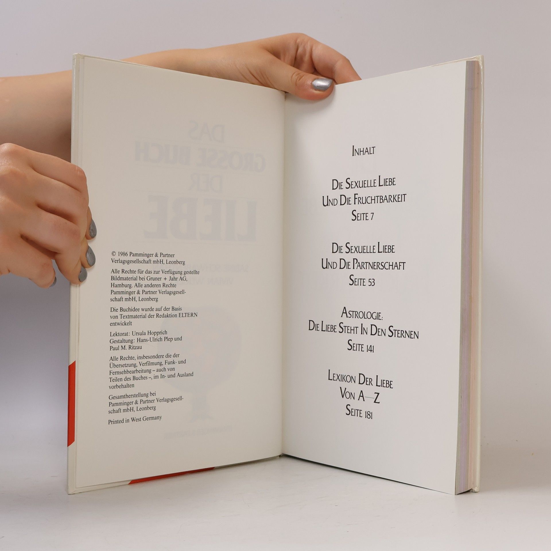 Sabine Schwabenthan Das Grosse Buch der Liebe