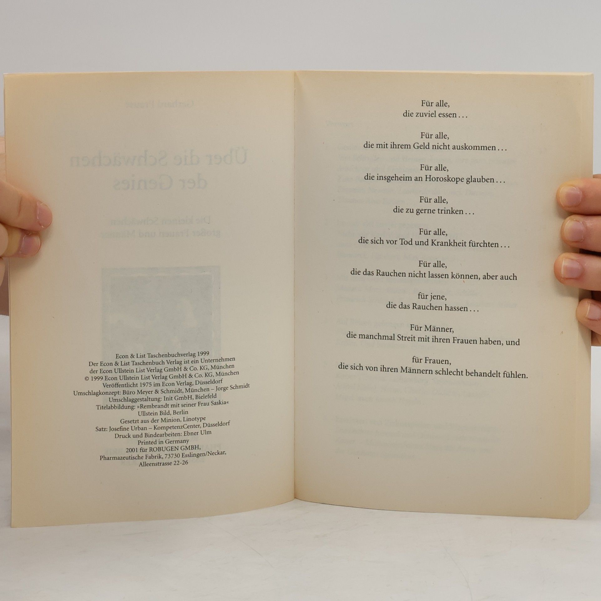 Gerhard Prause Über die Schwächen der Genies