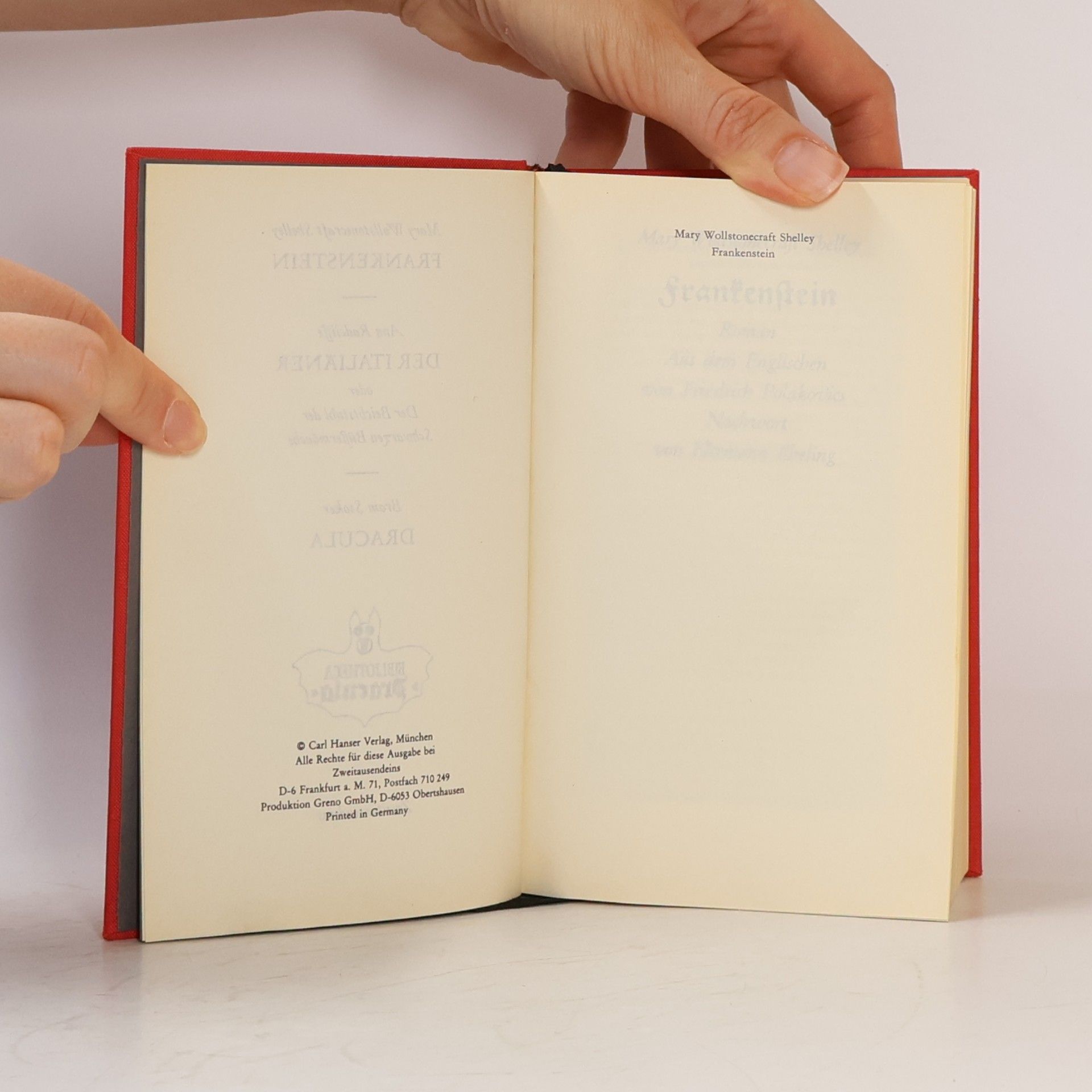 Bram Stoker Bibliotheca Dracula. Frankenstein. Der Italiäner. Dracula