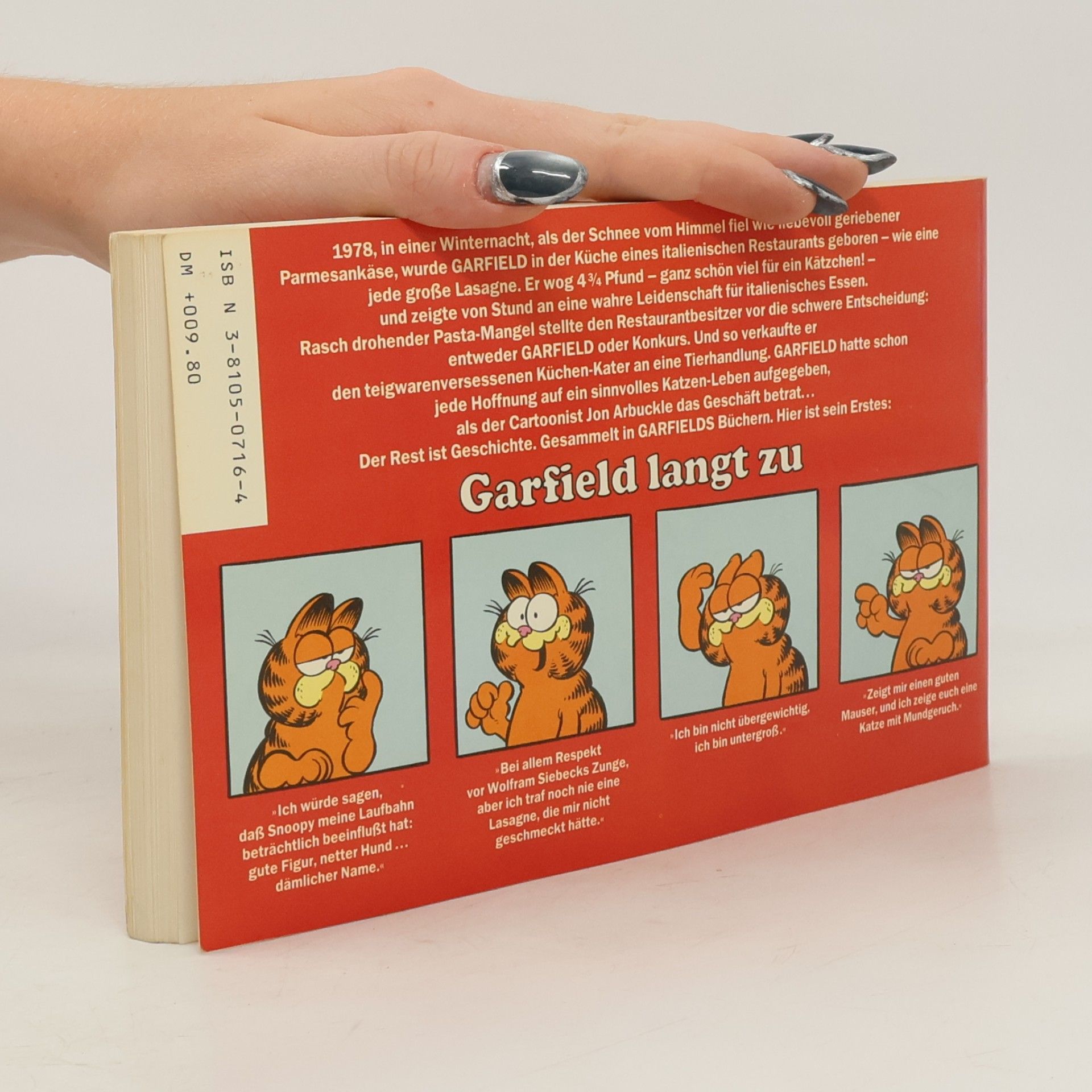 Jim Davis Garfield langt zu