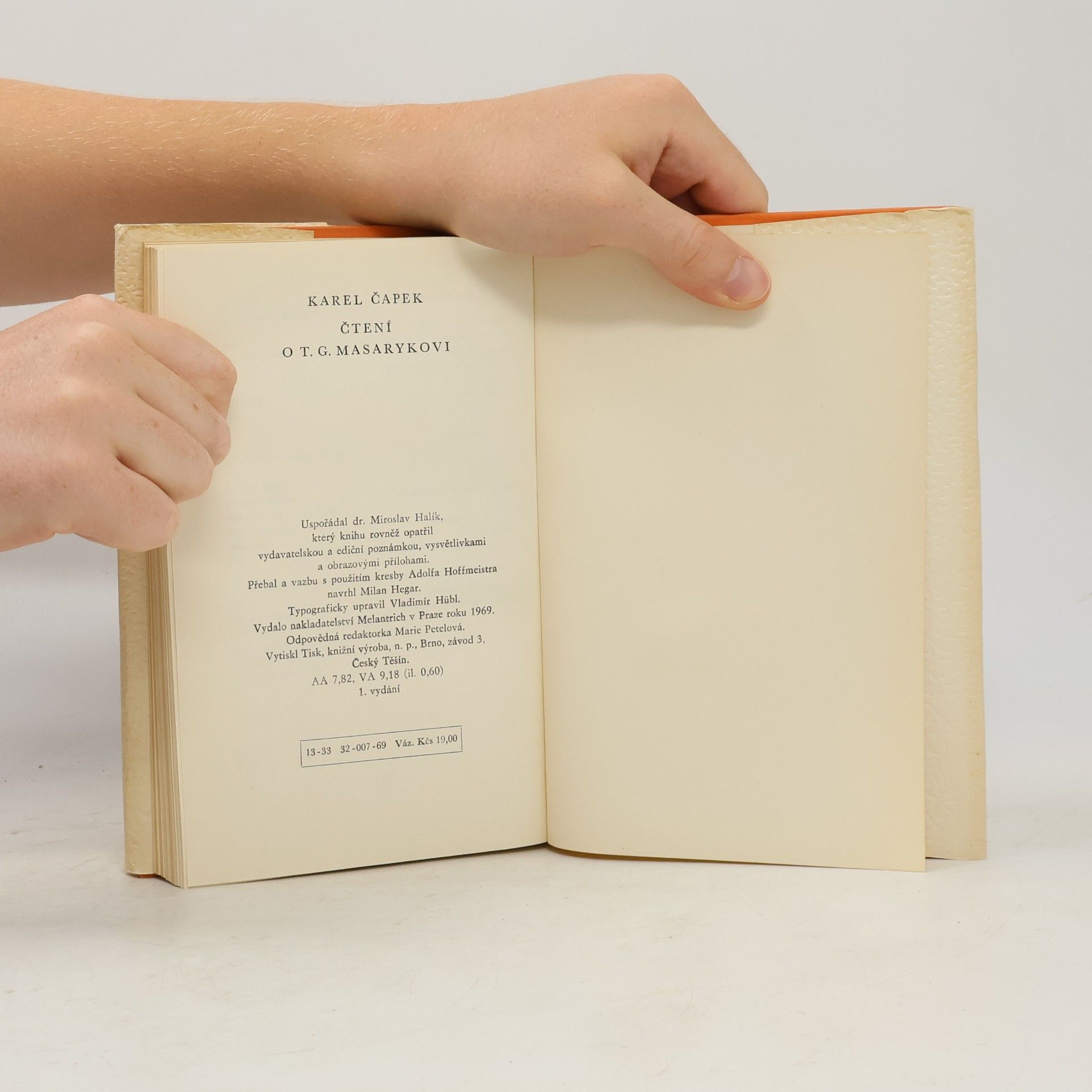 Karel Čapek Čtení o T. G. Masarykovi