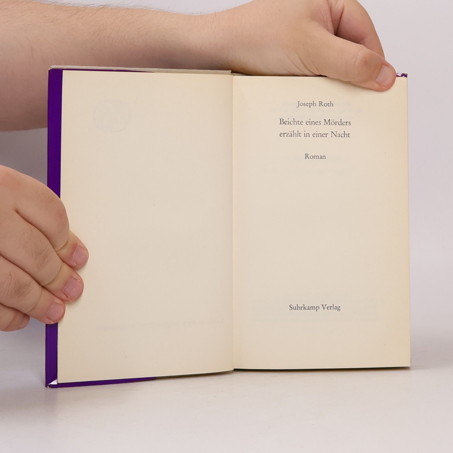 Joseph Roth Beichte eines Mörders