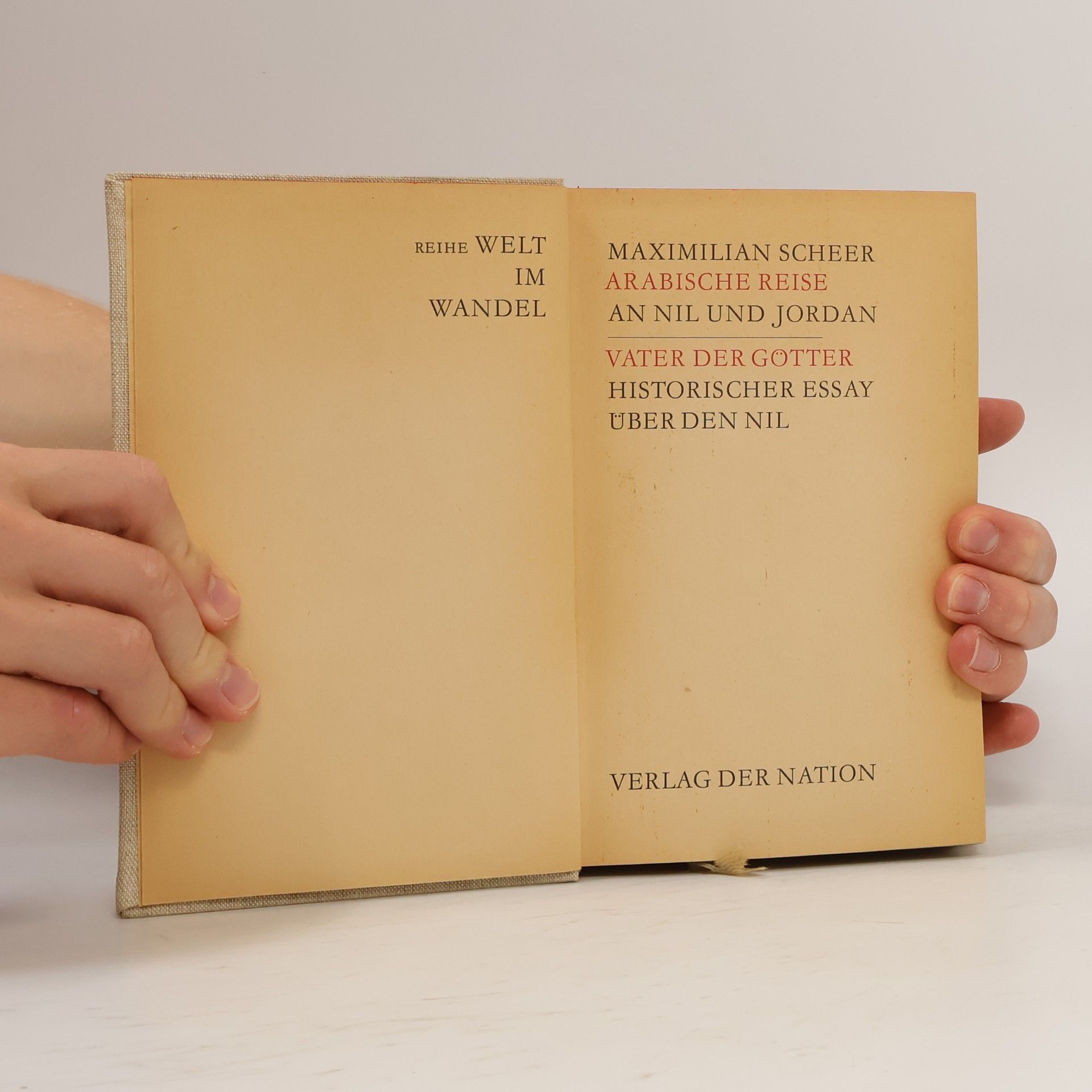 Maximilian Scheer Arabische Reise-An Nil und Jordan