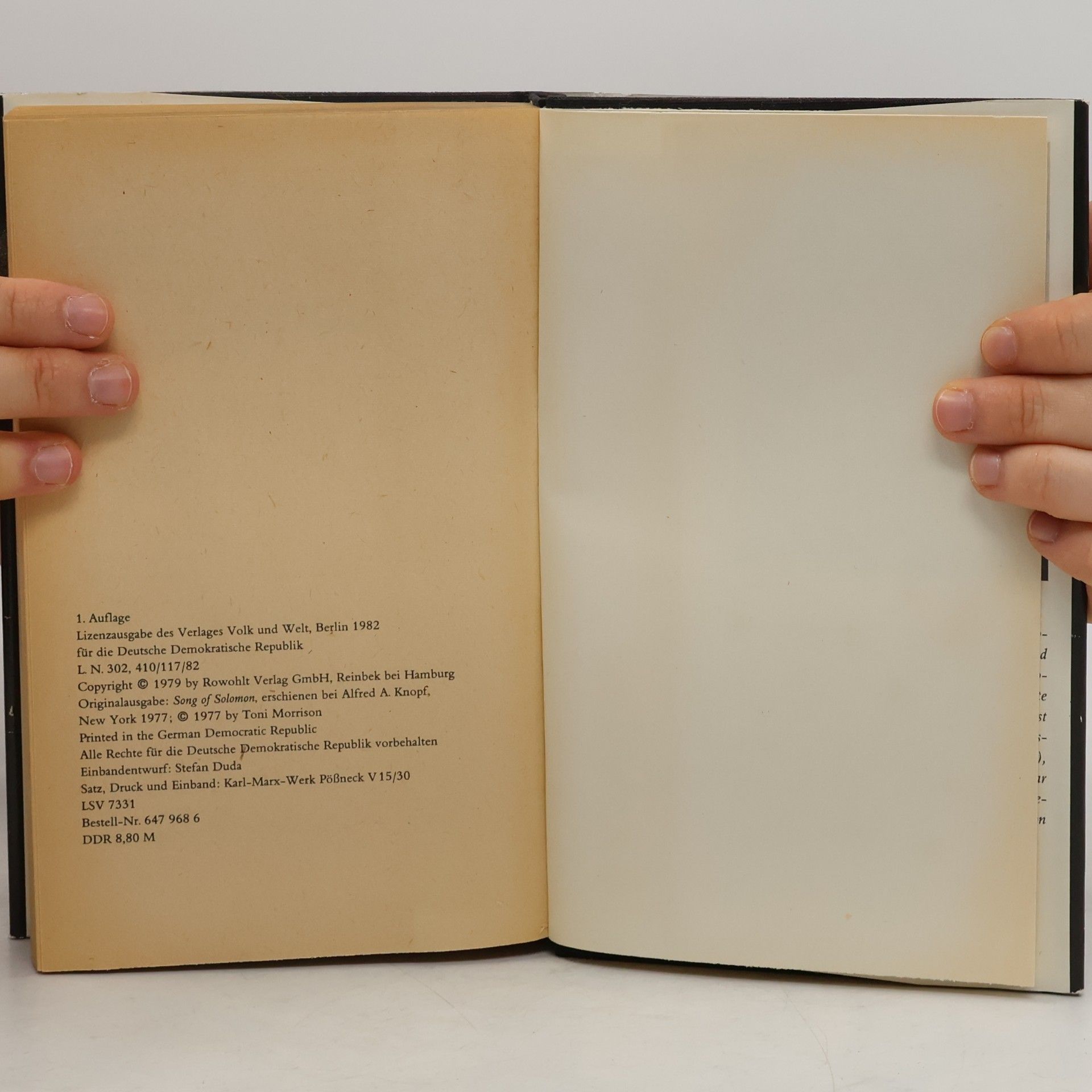 Toni Morrison Solomons Lied