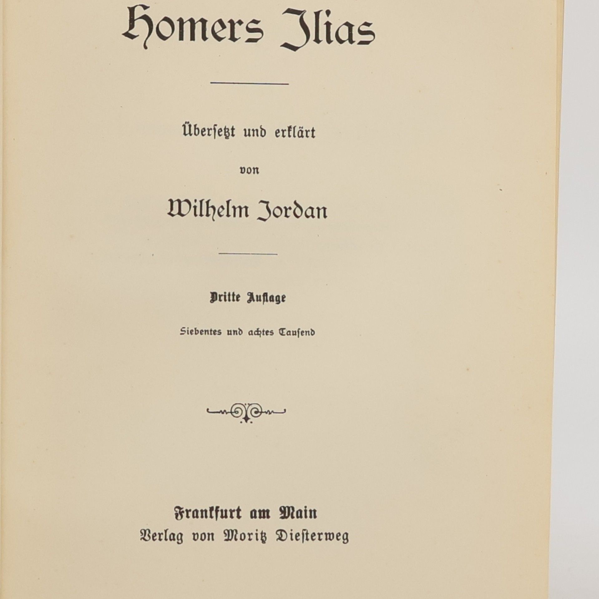 Wilhelm Jordan Homers Ilias