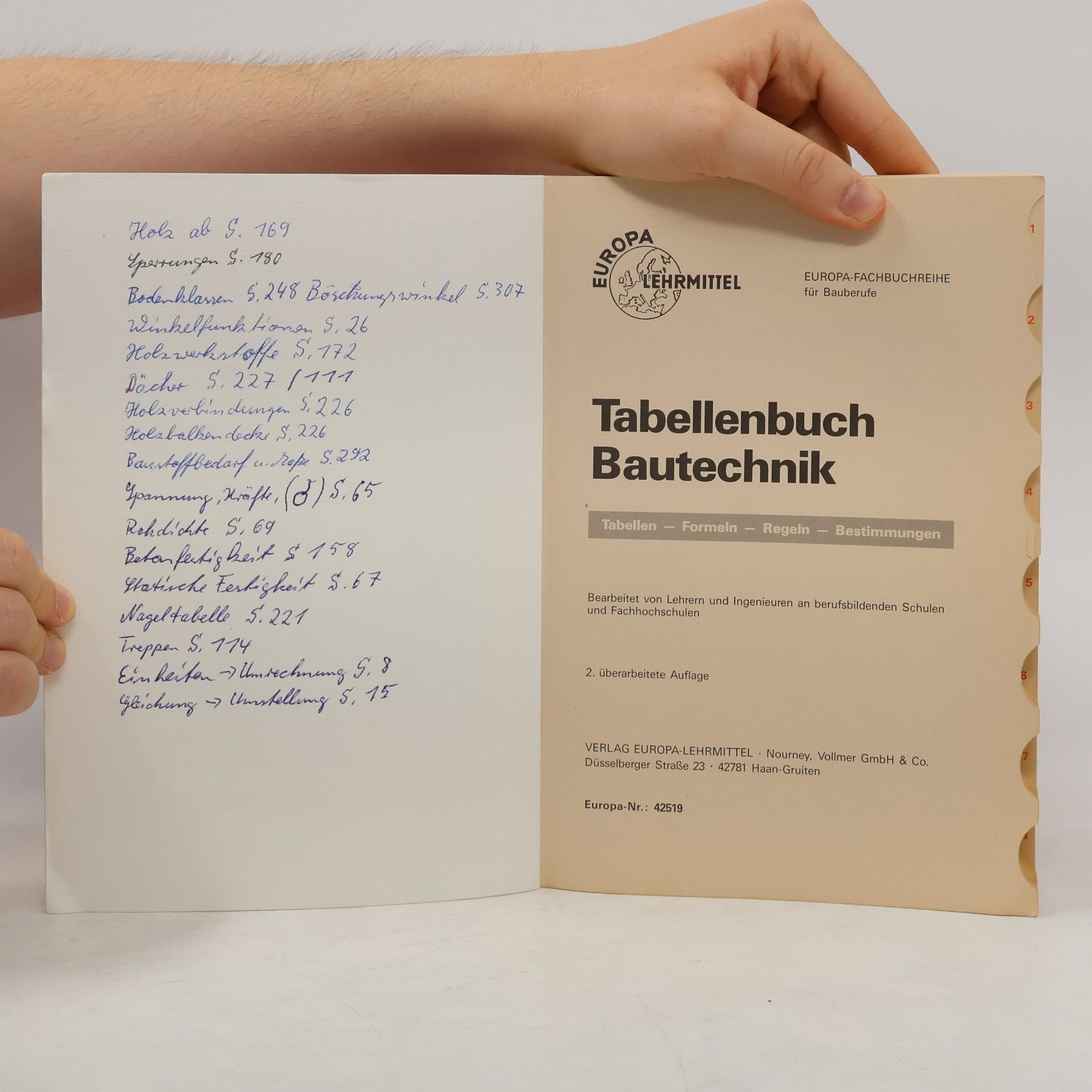Autorenkollektiv Tabellenbuch Bautechnik