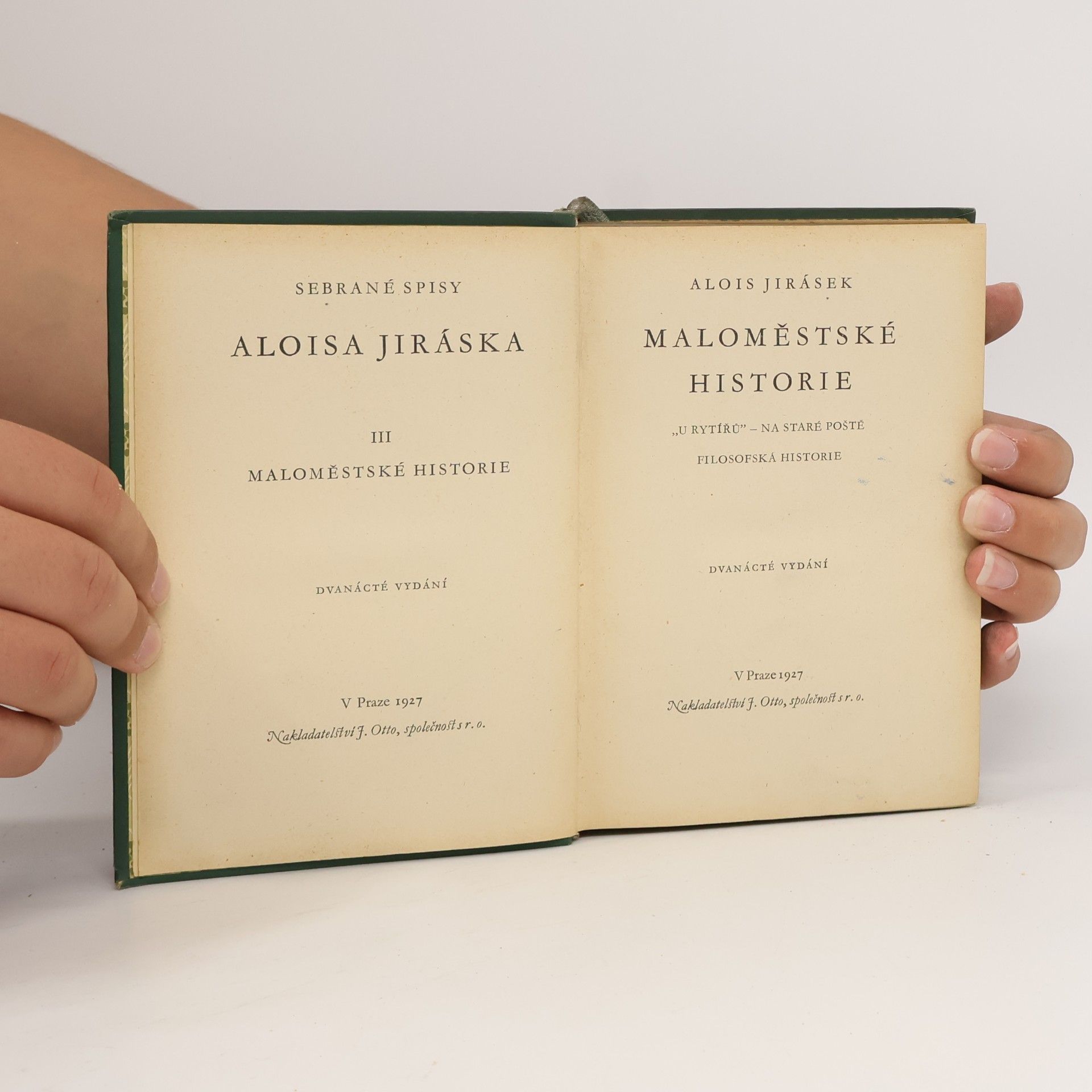 Alois Jirásek Maloměstské historie