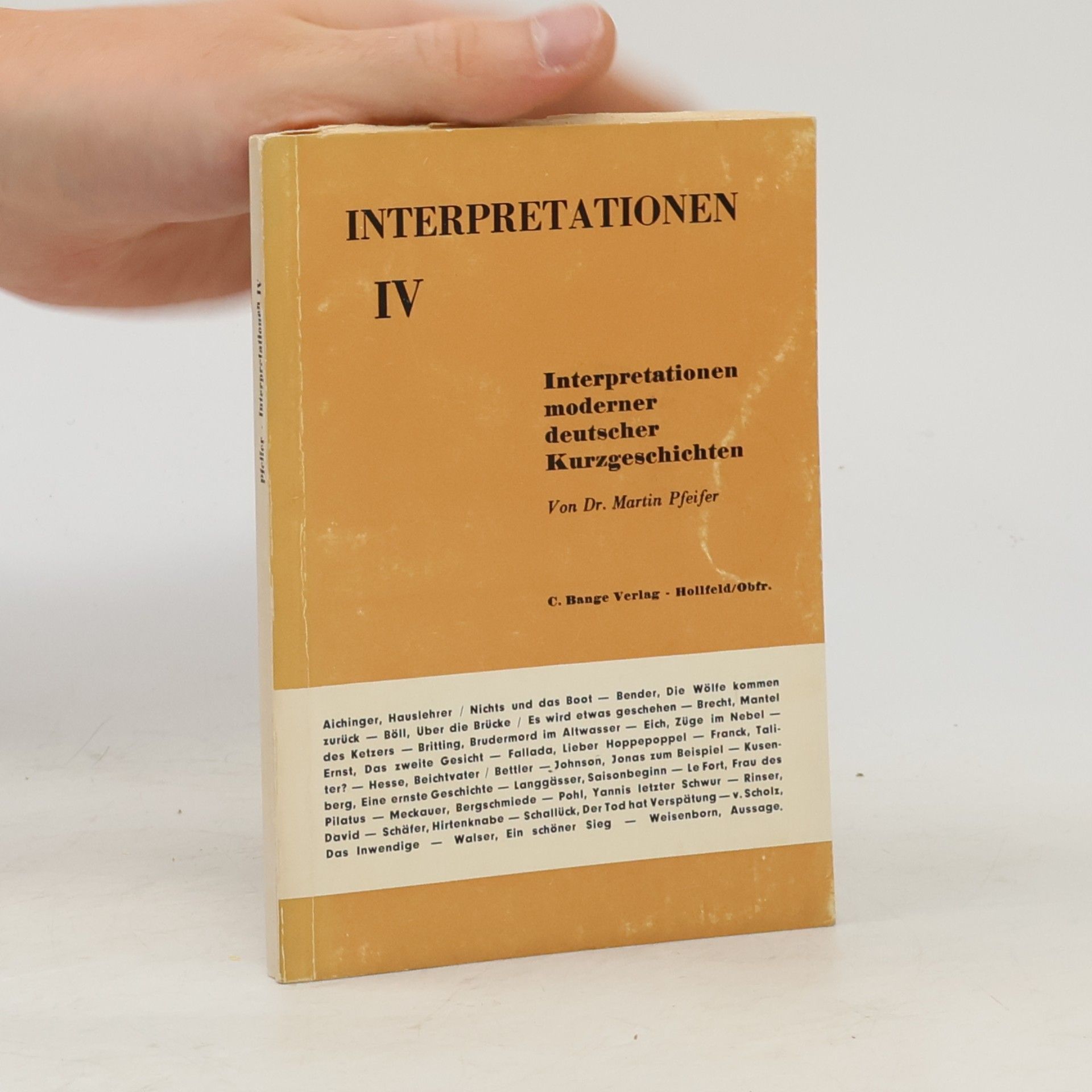 Martin Pfeifer Interpretationen IV.