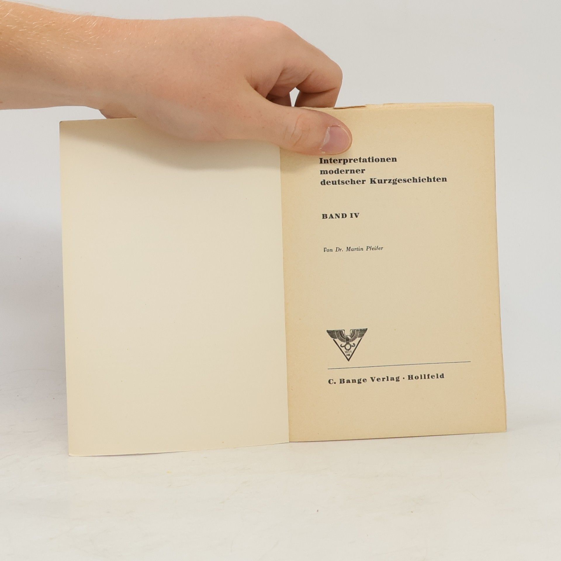 Martin Pfeifer Interpretationen IV.