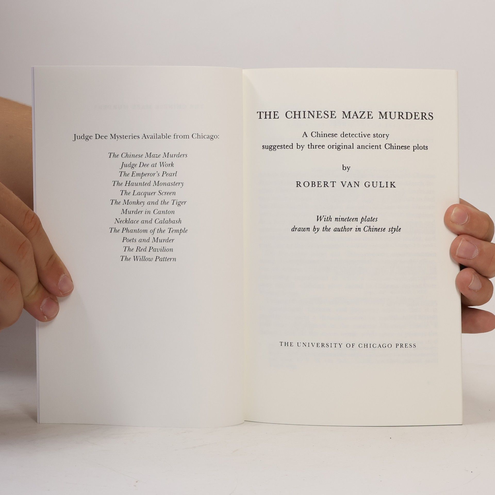 Robert van Gulik A Judge Dee Mystery: The Chinese Maze Murders