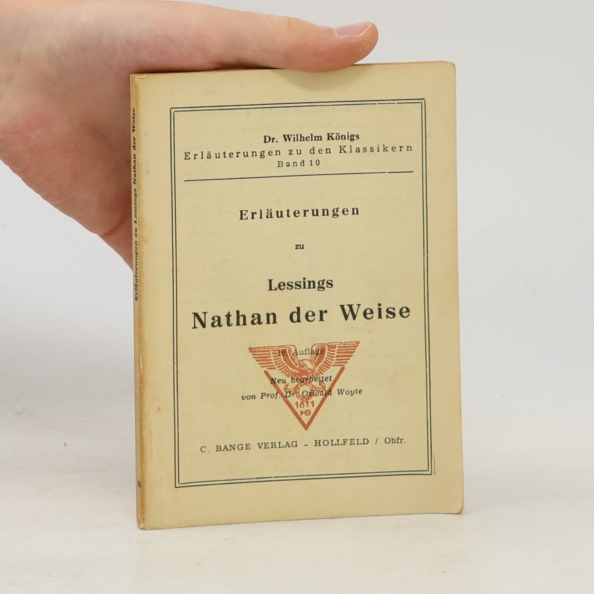 Oswald Woyte Erläuterungen zu Lessings Nathan der Weise