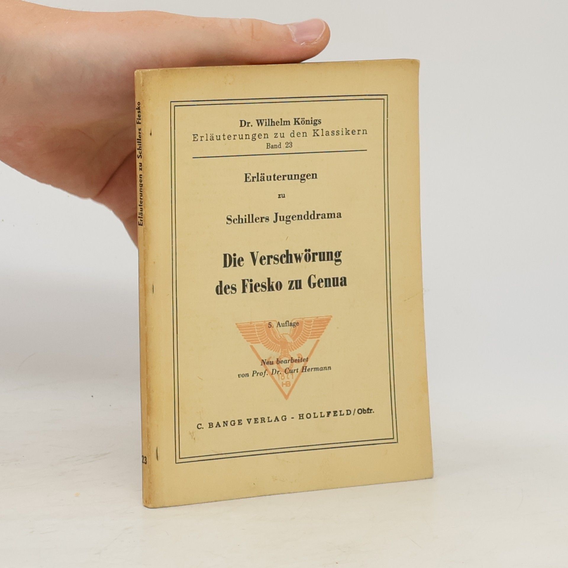 Friedrich Schiller Erläuterungen zu Schillers Jugenddrama Die Verschwörung des Fiesko zu Genua