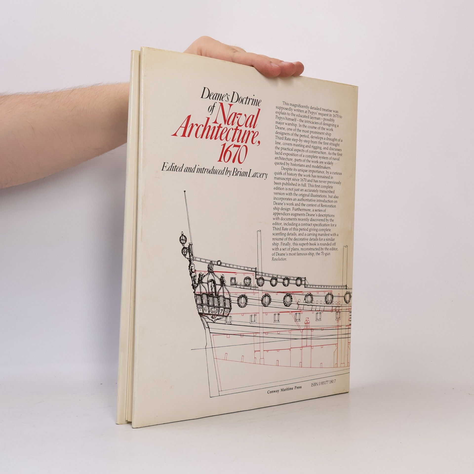 Anthony Deane Deane's Doctrine of Naval Architecture, 1670 - Edited and Introduced by Brian Lavery