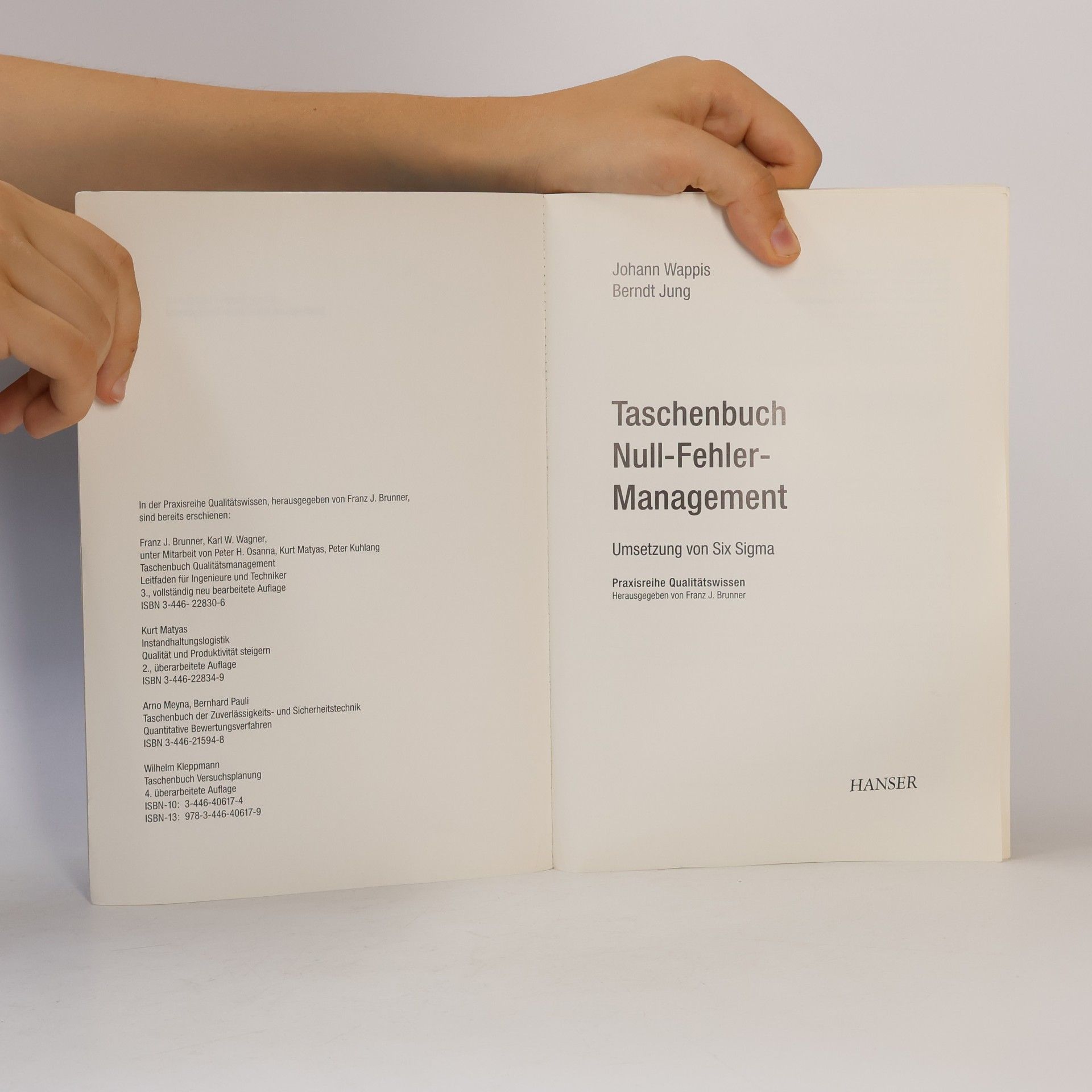 Johann Wappis Taschenbuch Null-Fehler-Management. Umsetzung von Six Sigma
