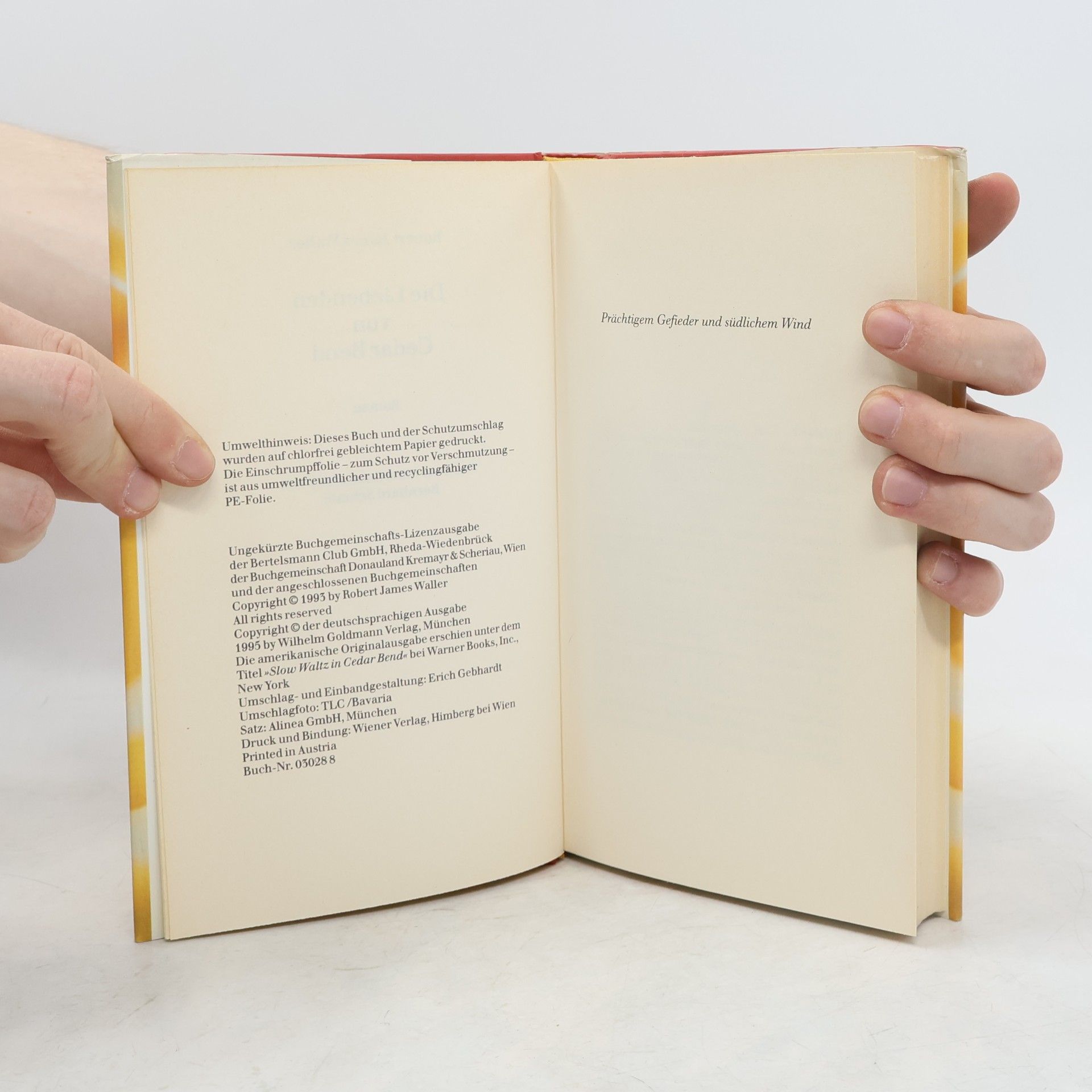 Robert James Waller Die Liebenden von Cedar Bend