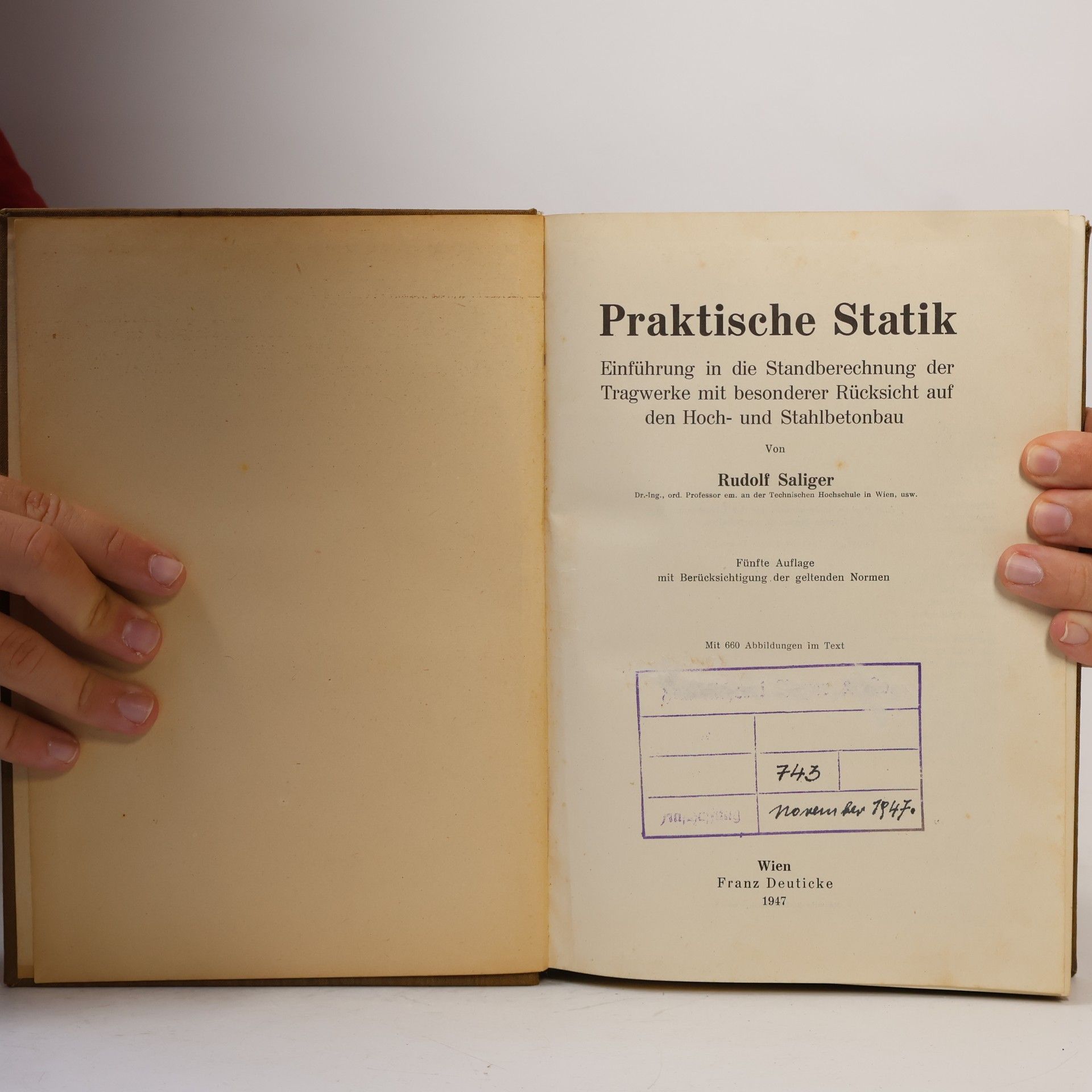 Rudolf Saliger Praktische Statik