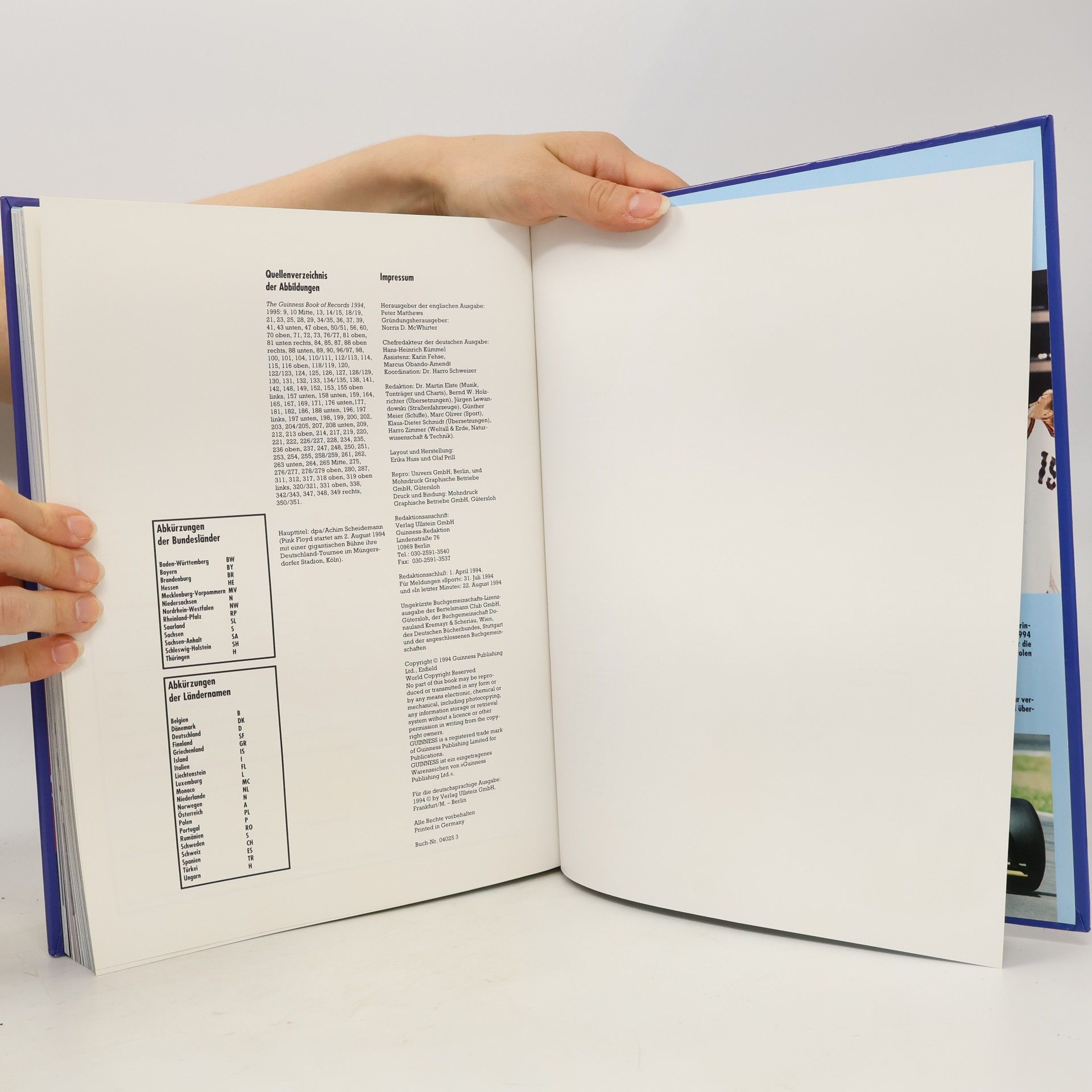 Peter Matthews Das neue Guiness Buch der Rekorde 1995