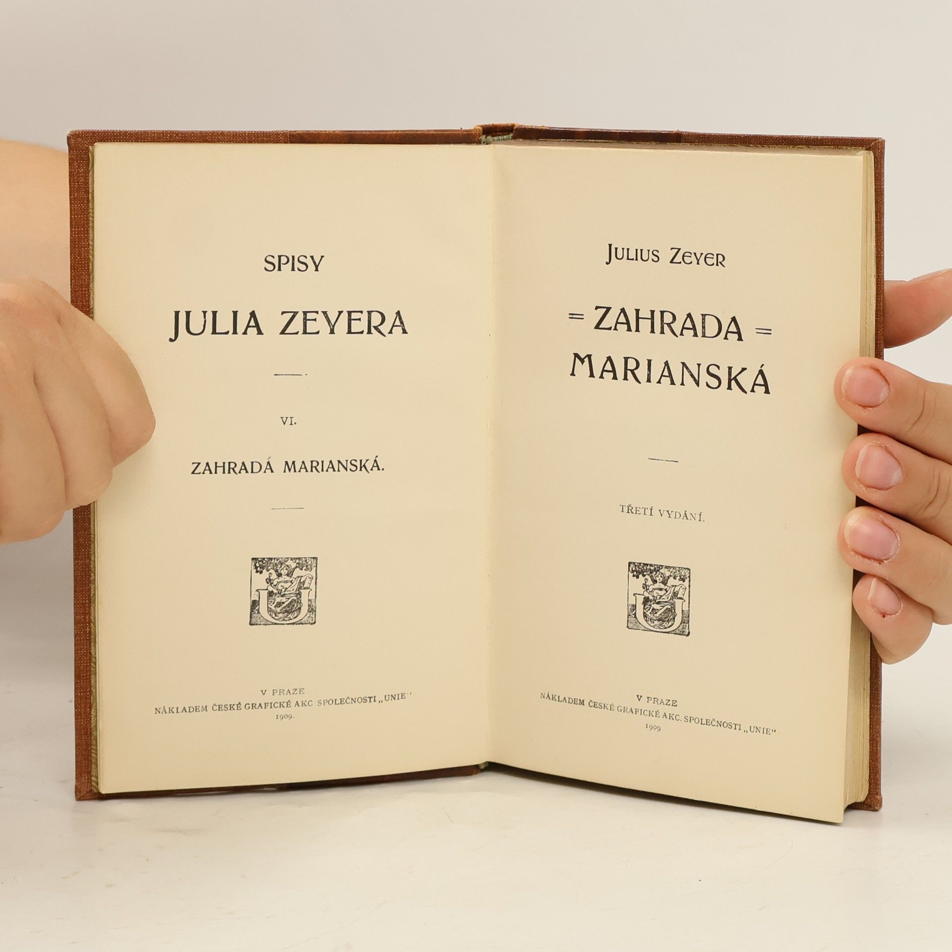 Julius Zeyer Zahrada Mariánská