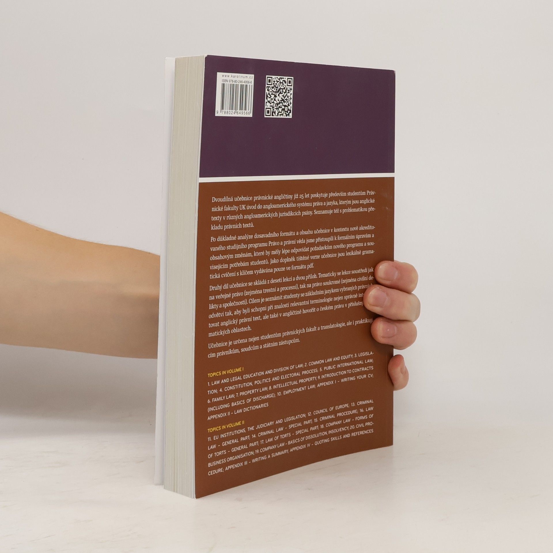 Univerzita Karlova Introduction to legal English : 2020. Volume II
