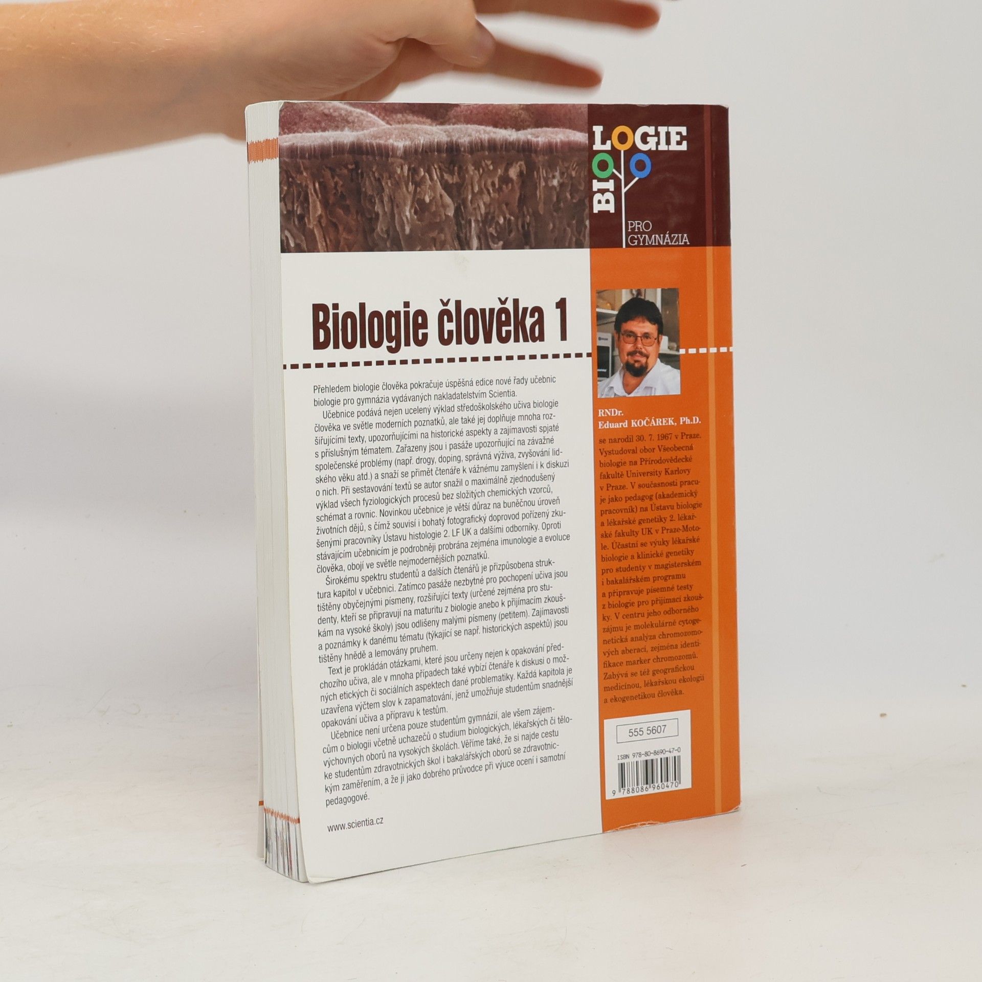 Eduard Kočárek Biologie člověka. 1, Somatologie, antropologie, fyziologie, imunologie
